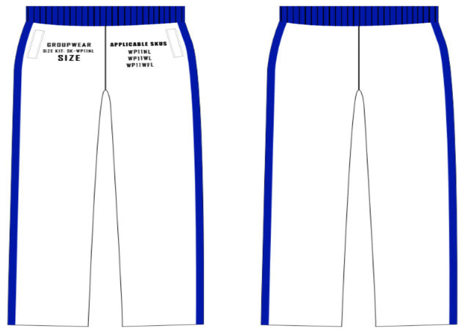 Wide Leg Warm-Up Pants Size Samples