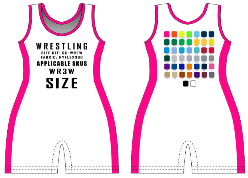Female Wrestling Singlet Size Sample