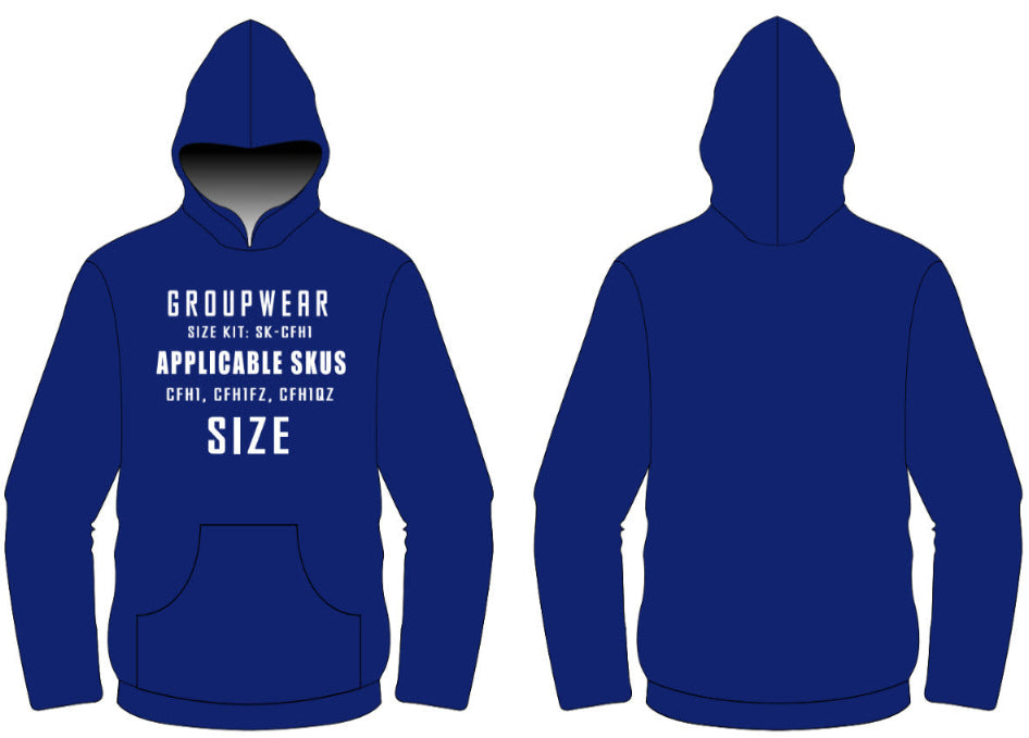 Cotton Fleece Hoodie Size Samples