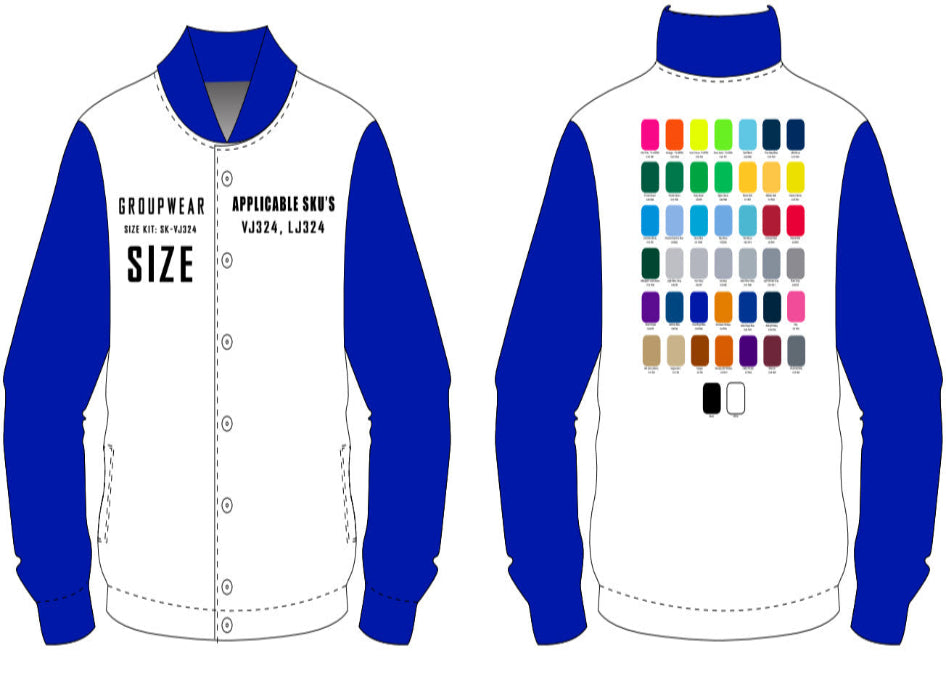 Varsity / Letterman Jacket Size Samples
