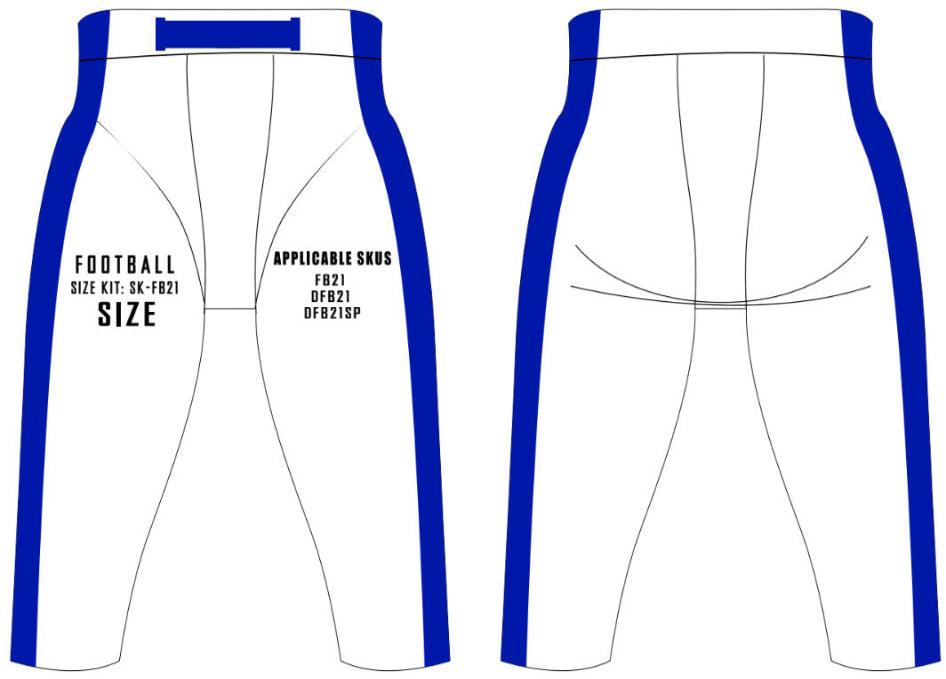 Flex Non-Integrated Football Pants Size Samples