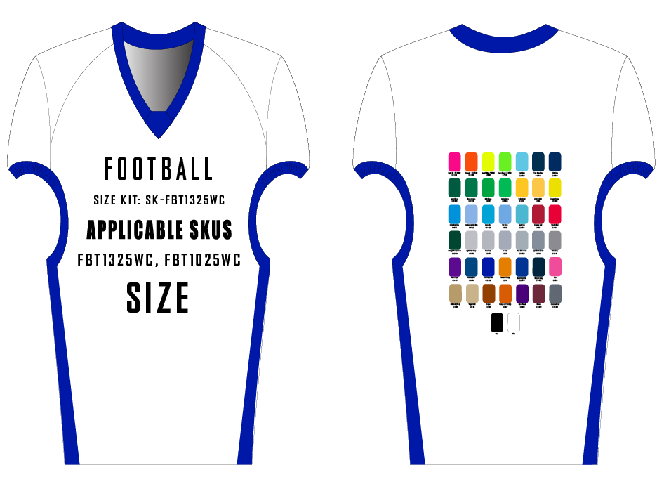 Clutch / Drive Waistcut Football Jersey Size Samples