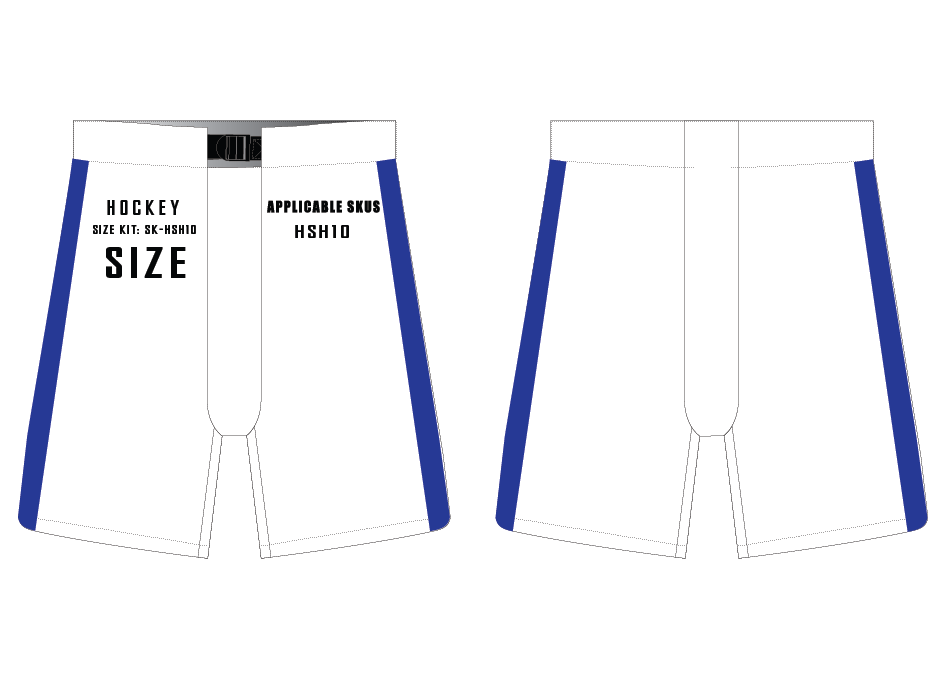 Hockey Shorts Size Samples