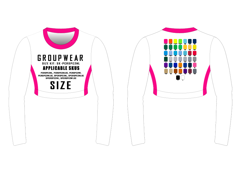 Performance Crop Top Crew Size Samples