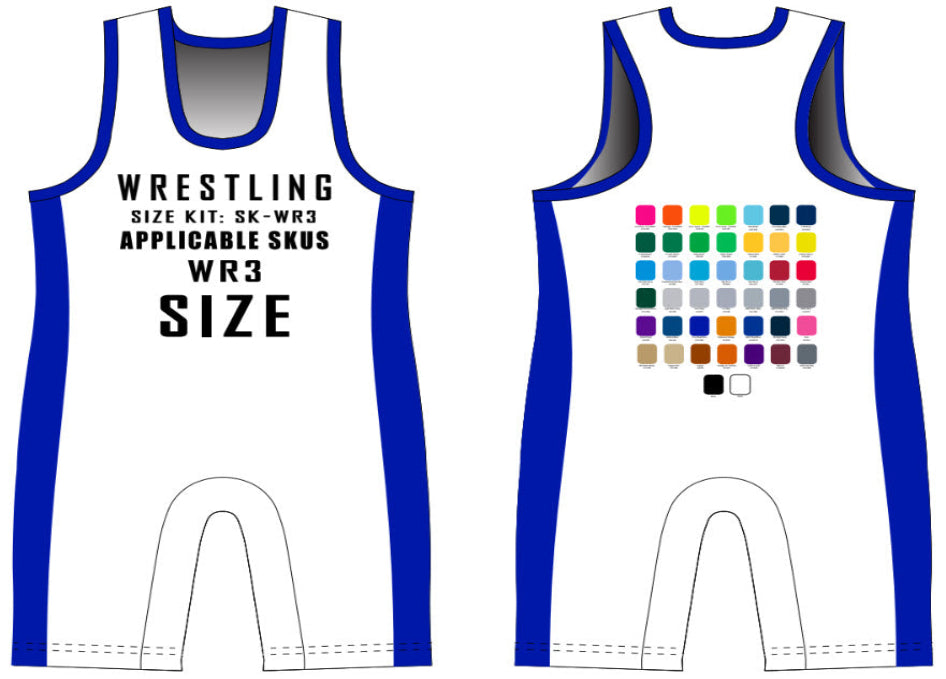 Wrestling Singlet Size Samples