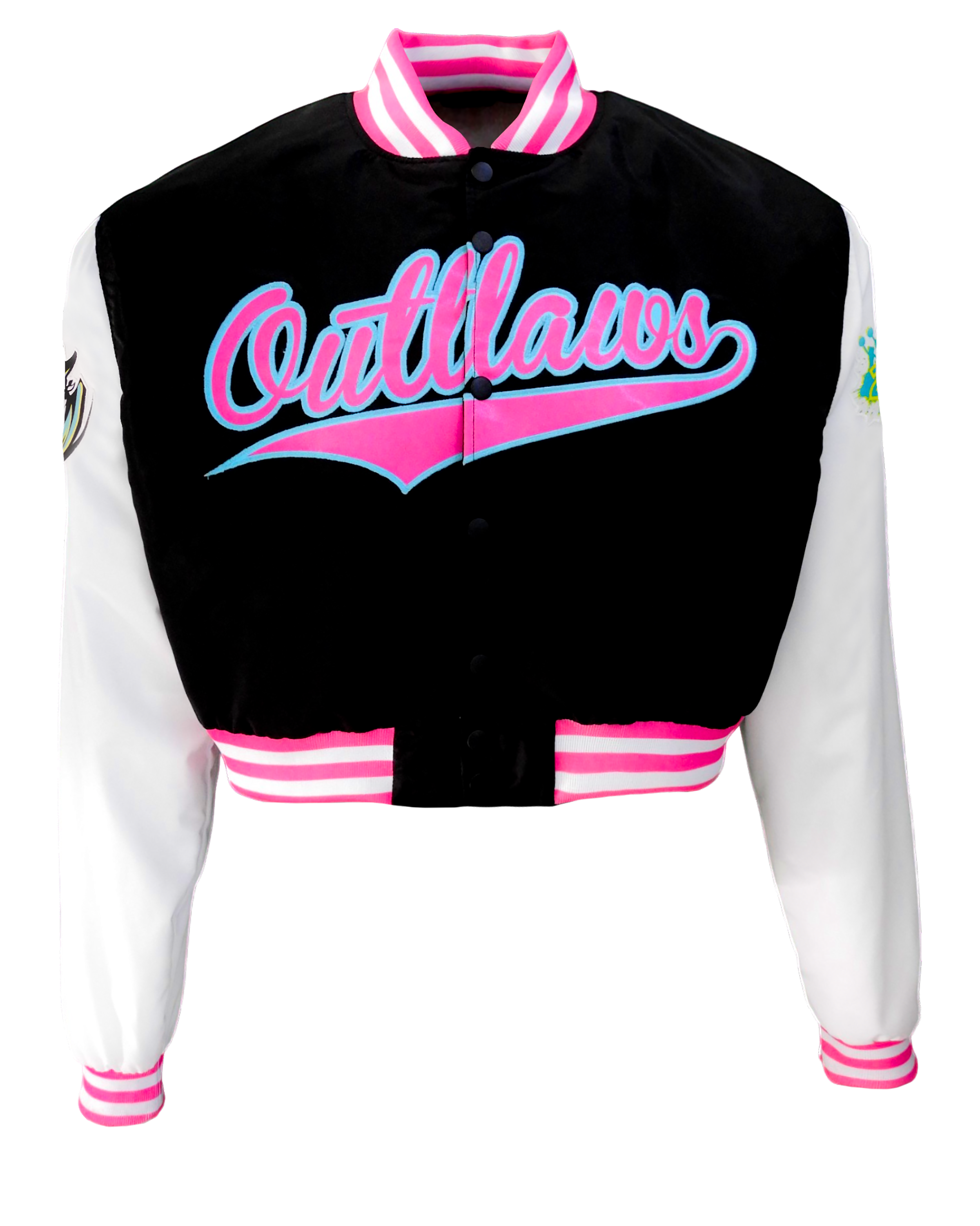Sublimated Crop Top Varsity Jacket
