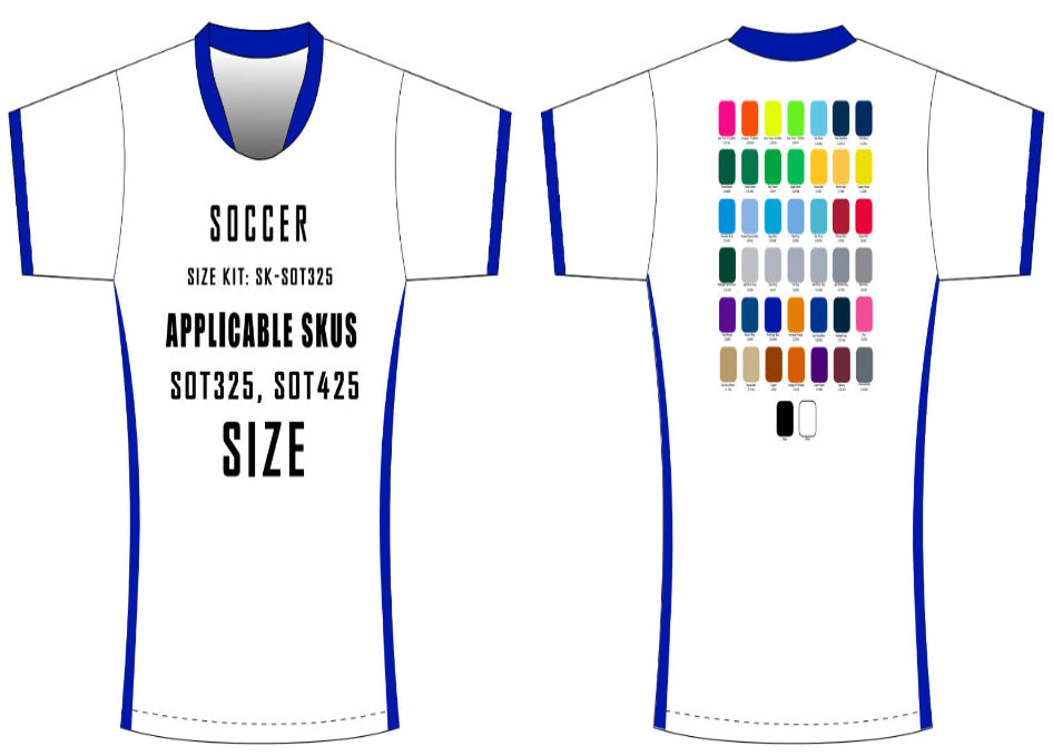 Soccer Jersey Size Samples
