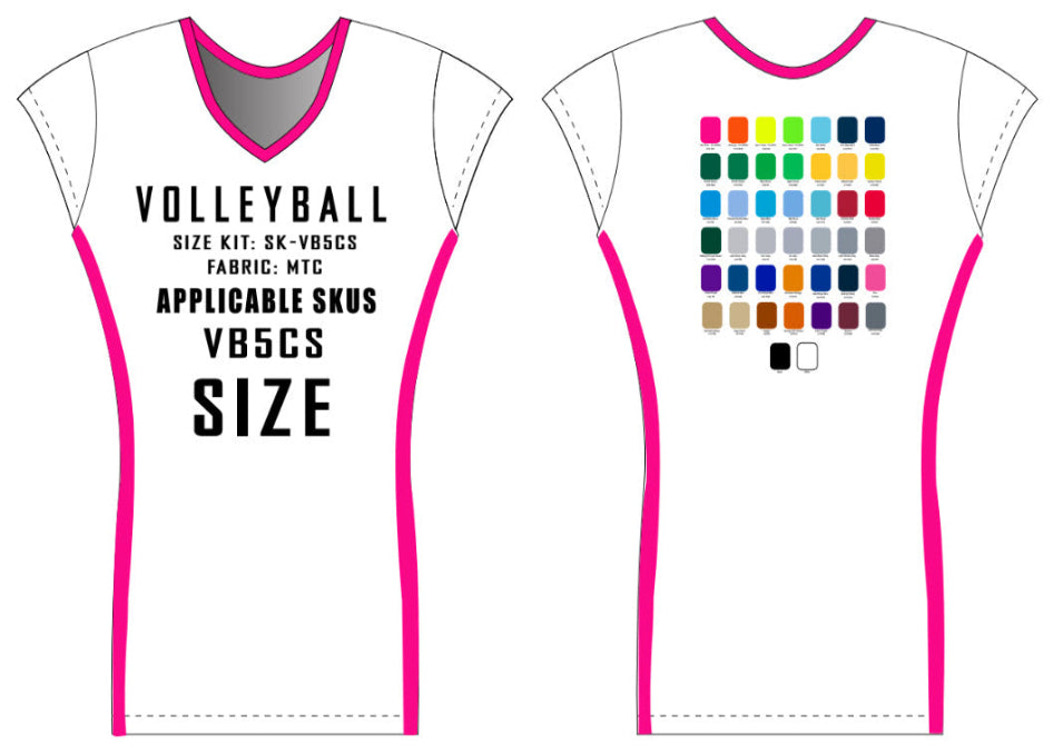 Cap-Sleeve Stretch Volleyball Jersey Size Kit
