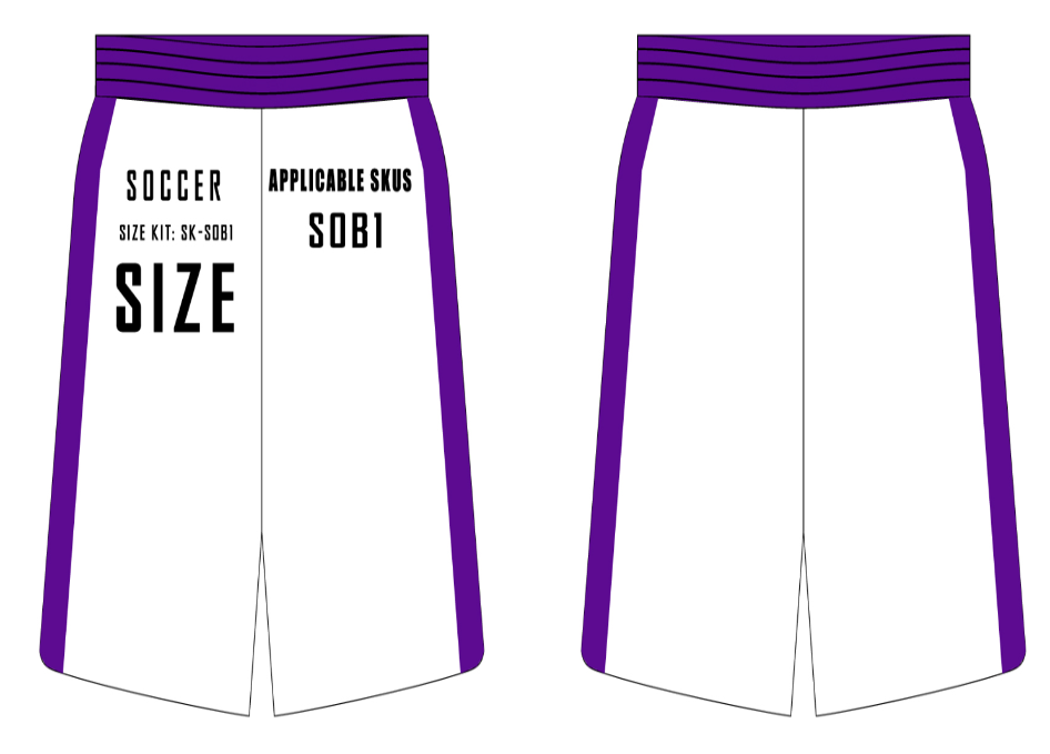 Soccer Shorts Size Samples