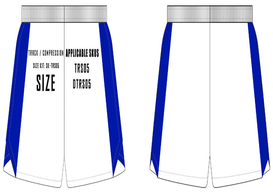 Track Split Shorts Size Samples