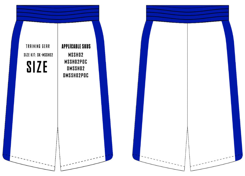 Training Shorts Size Samples