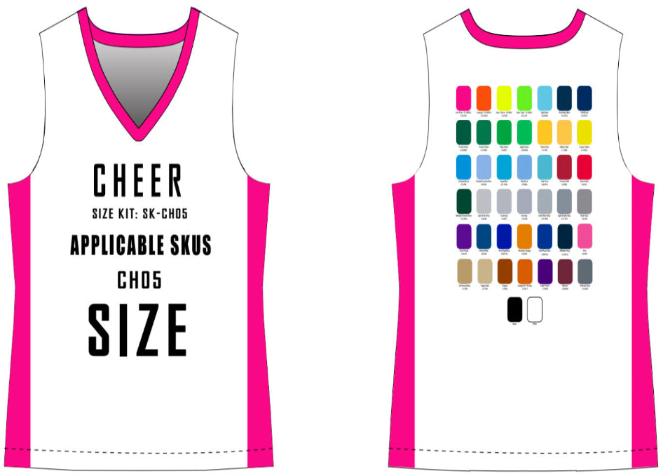 Active Sleeveless Cheer Top Size Samples