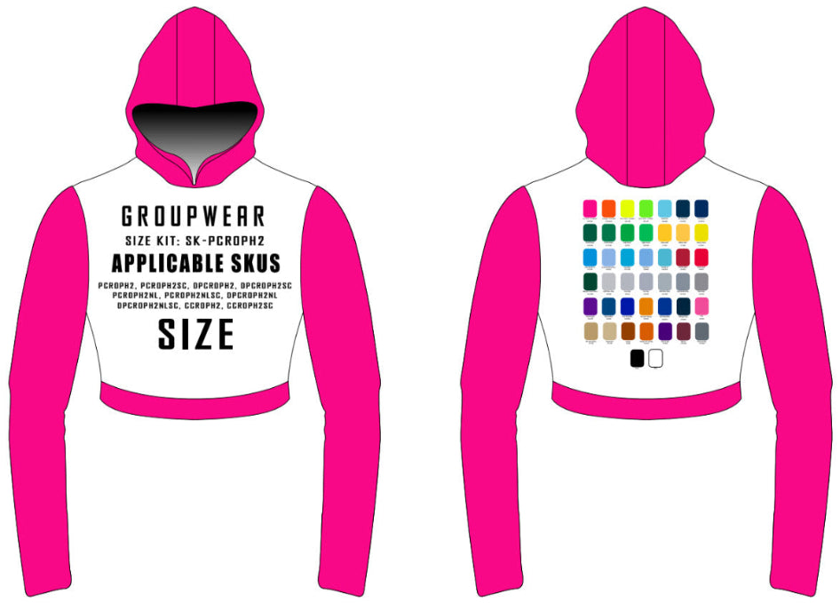 Crop Top Hoodie Size Samples