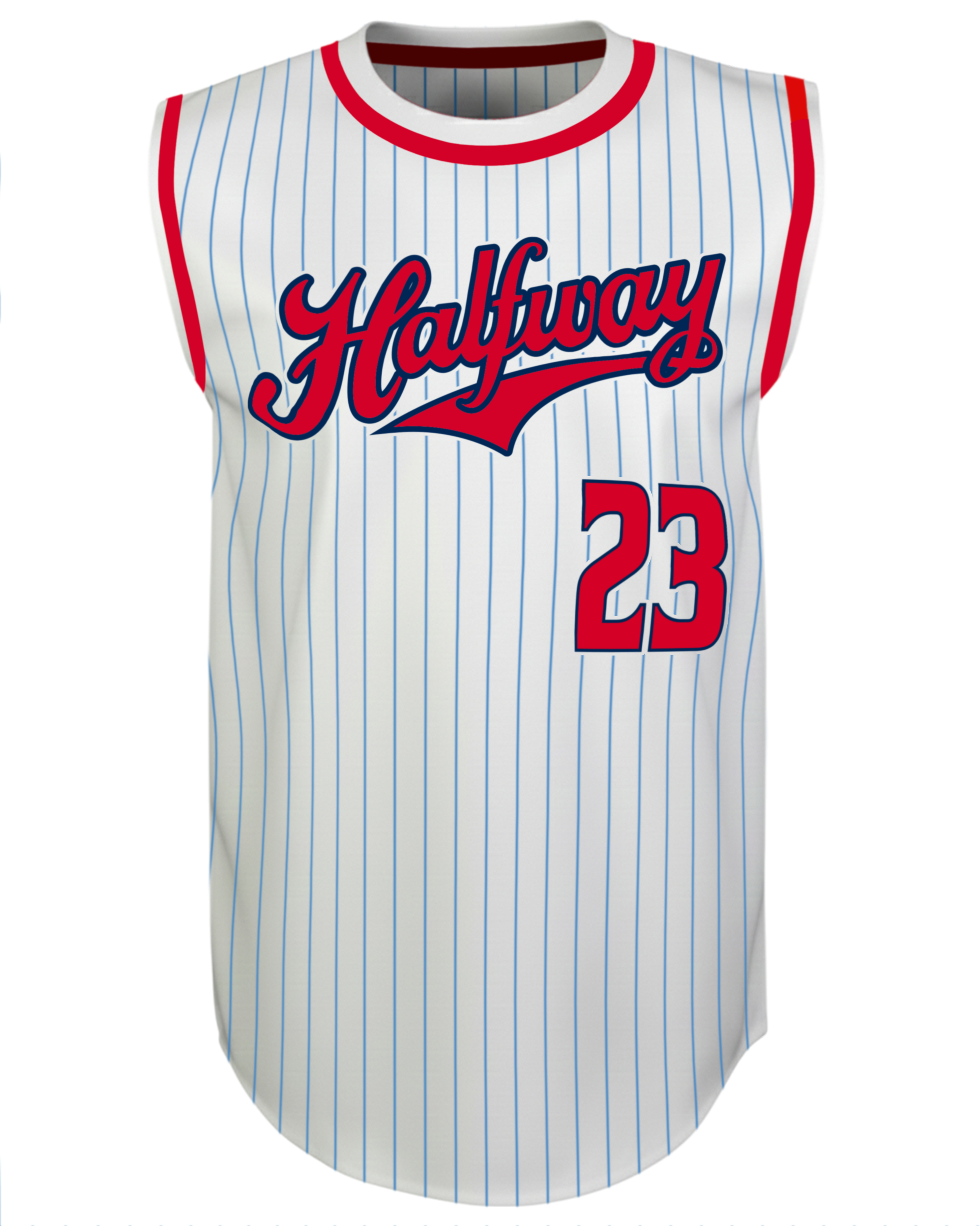 Sleeveless Crew Neck Baseball Jersey