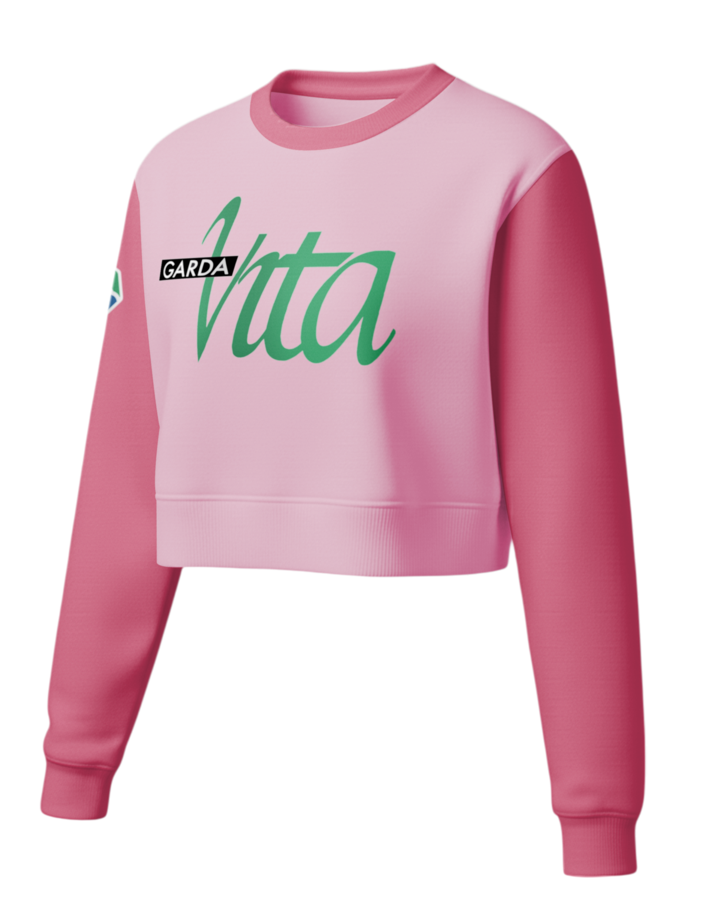Cotton Crew Sweatshirt Crop Top