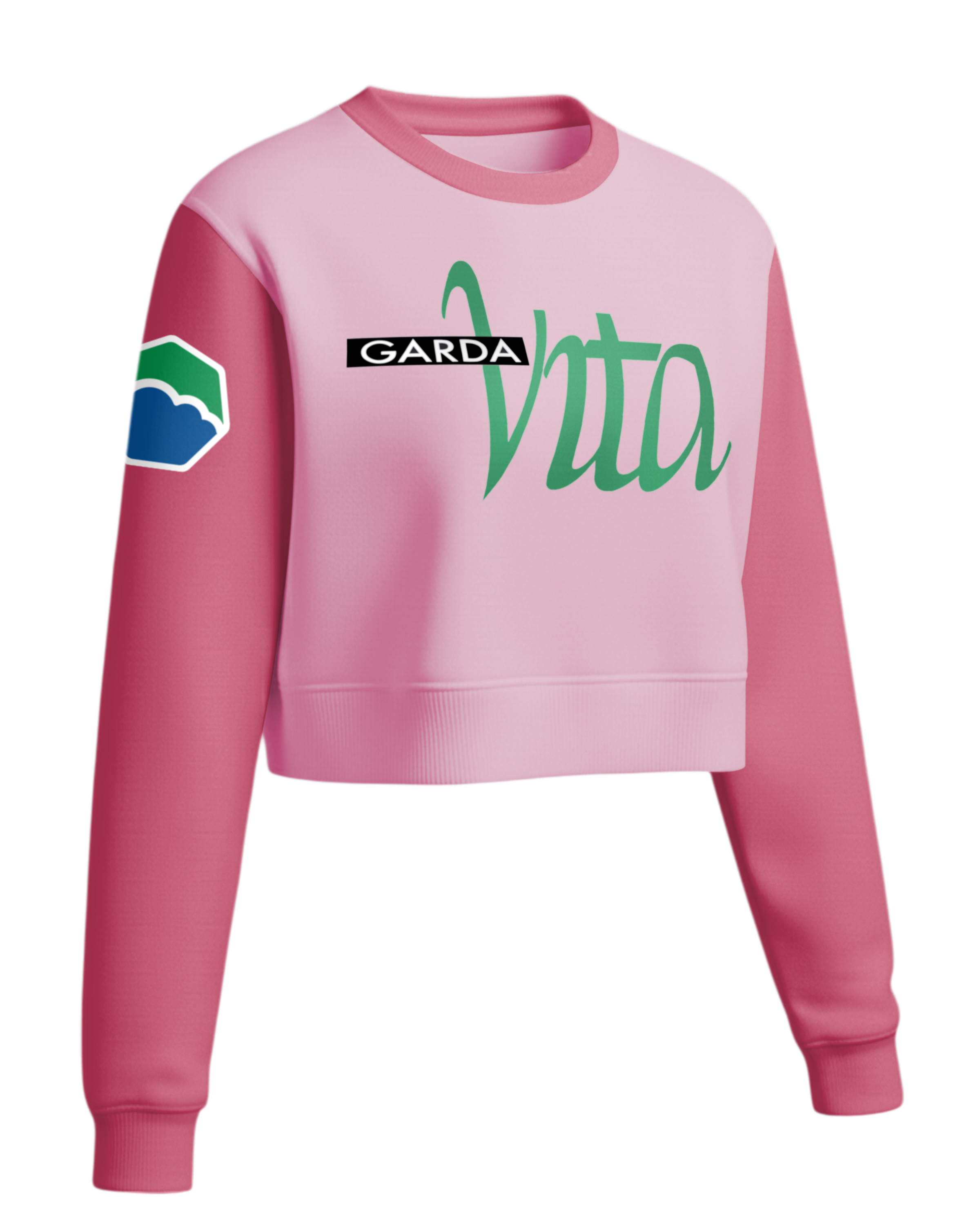 Cotton Crew Sweatshirt Crop Top