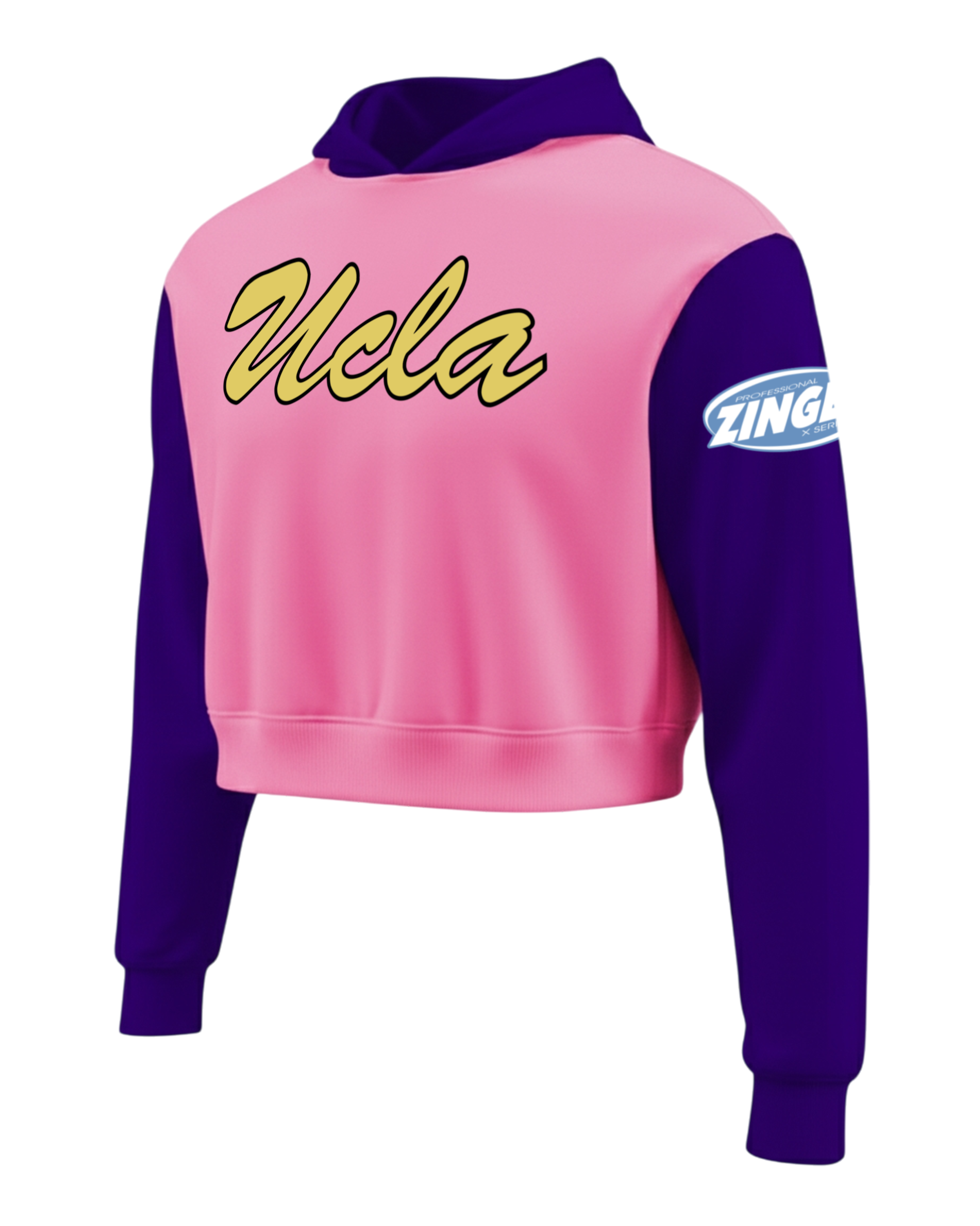 Cotton Fleece Crop Top Hoodie