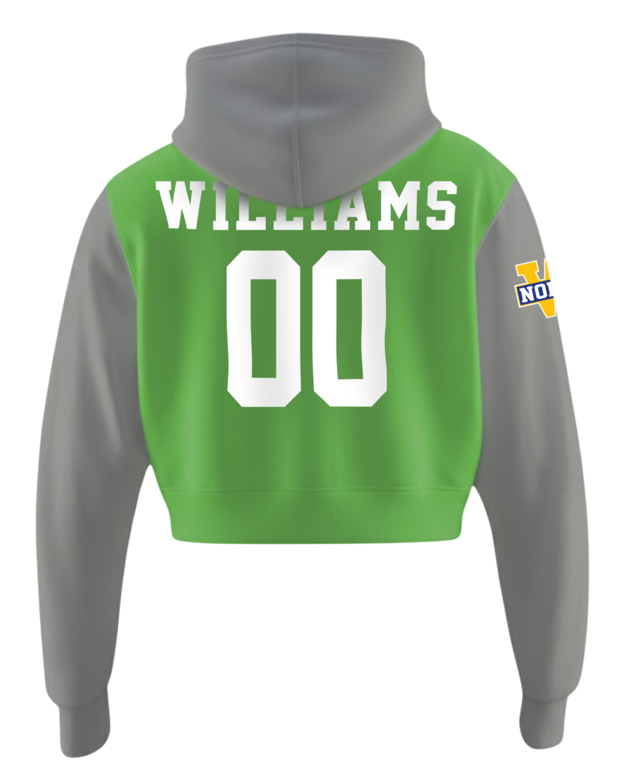 Cotton Fleece Crop Top Hoodie w/ Bottom Hem Slit