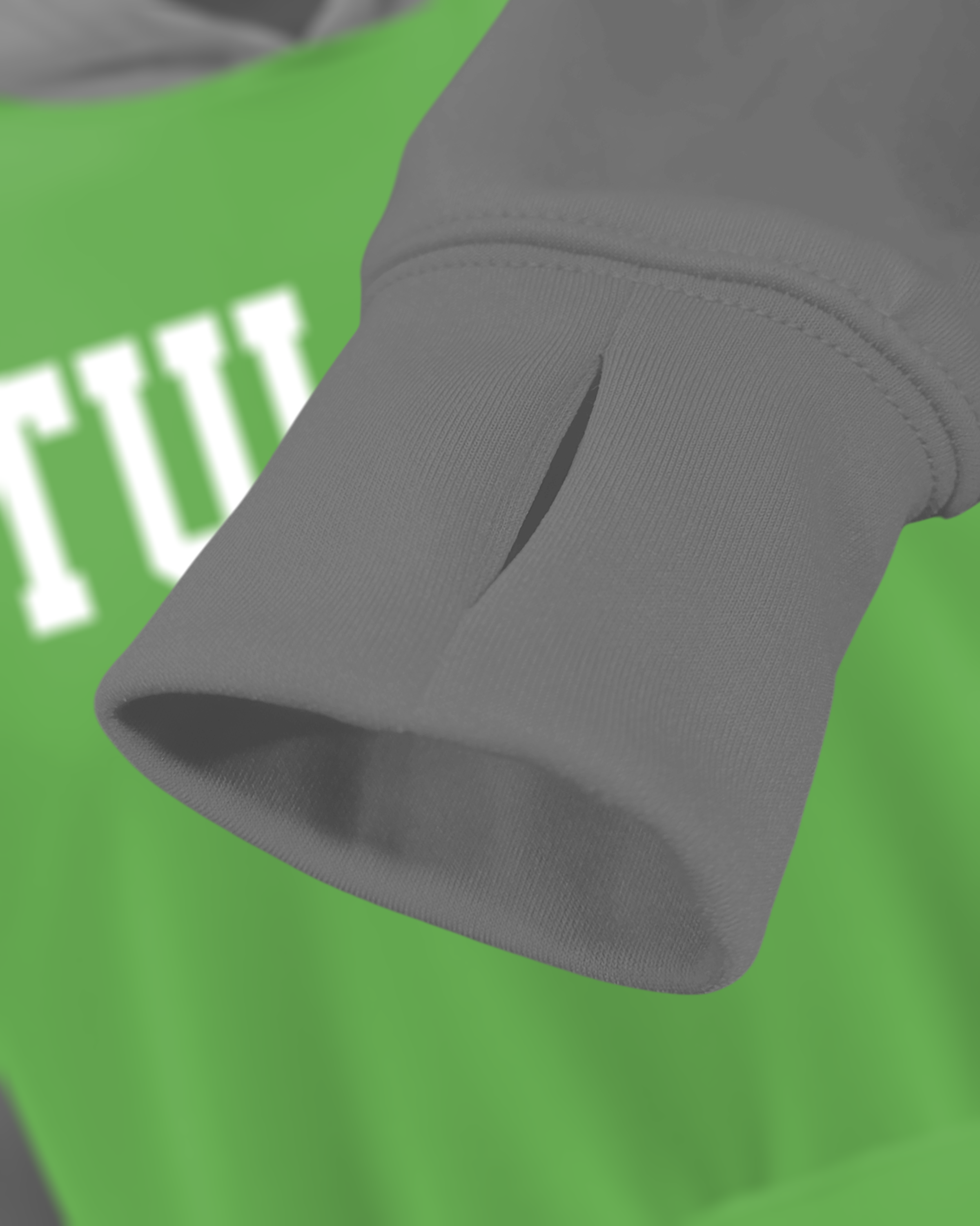 Cotton Fleece Crop Top Hoodie w/ Bottom Hem Slit