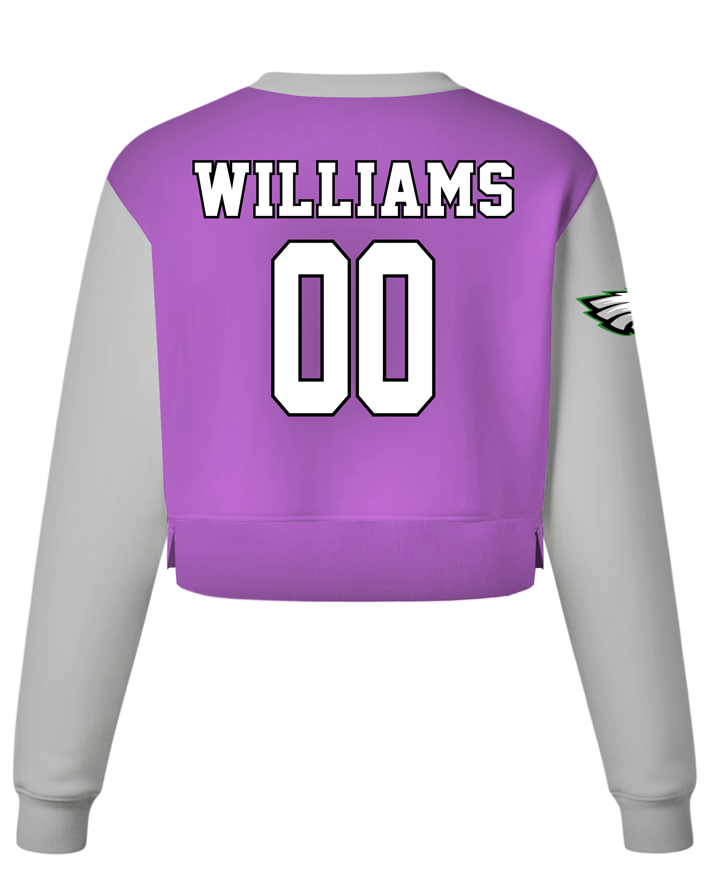 DYED Heavy Performance Fleece Crew Neck Crop Top w/ Bottom Hem Slit