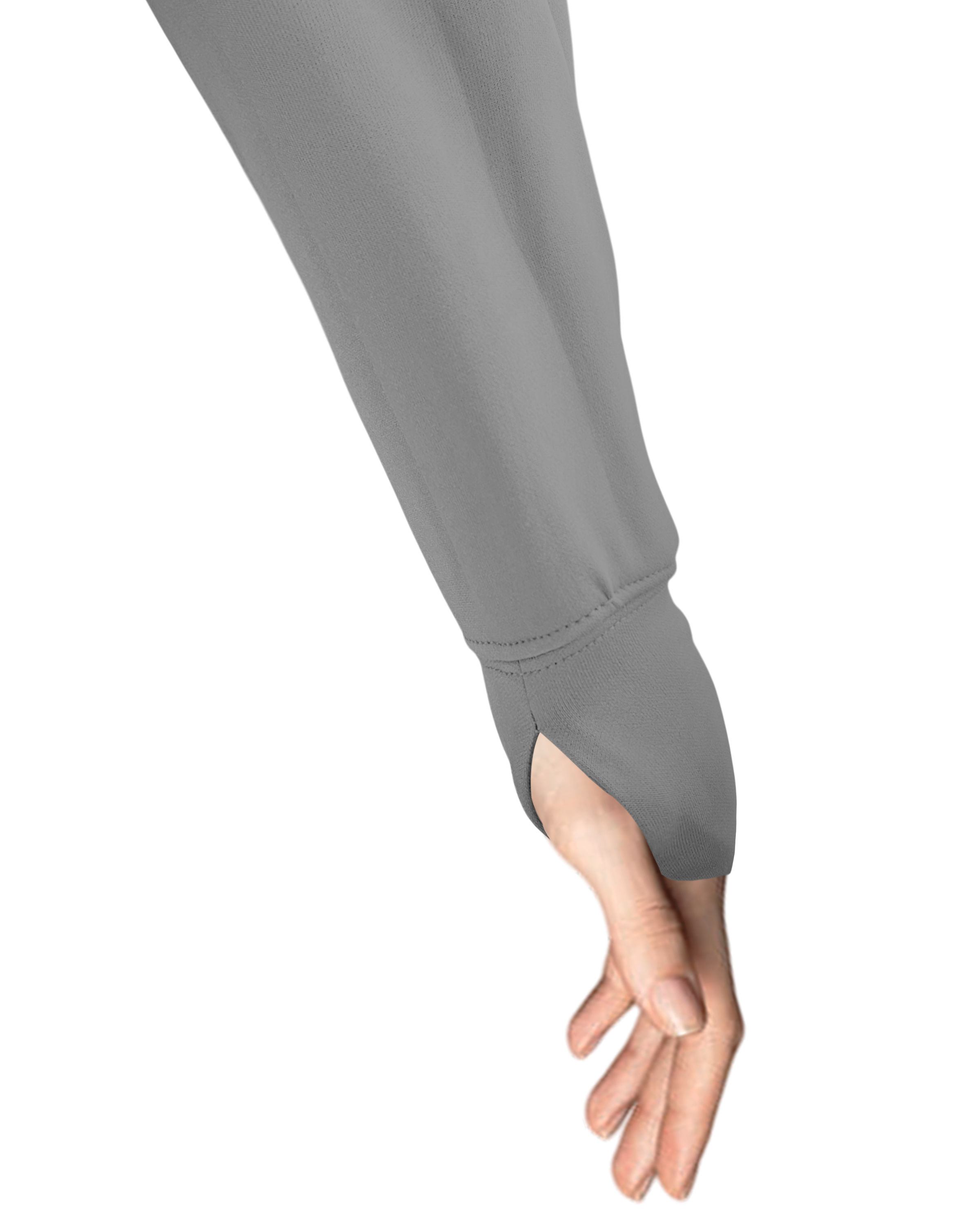 DYED Heavy Performance Fleece Crew Neck Crop Top w/ Bottom Hem Slit