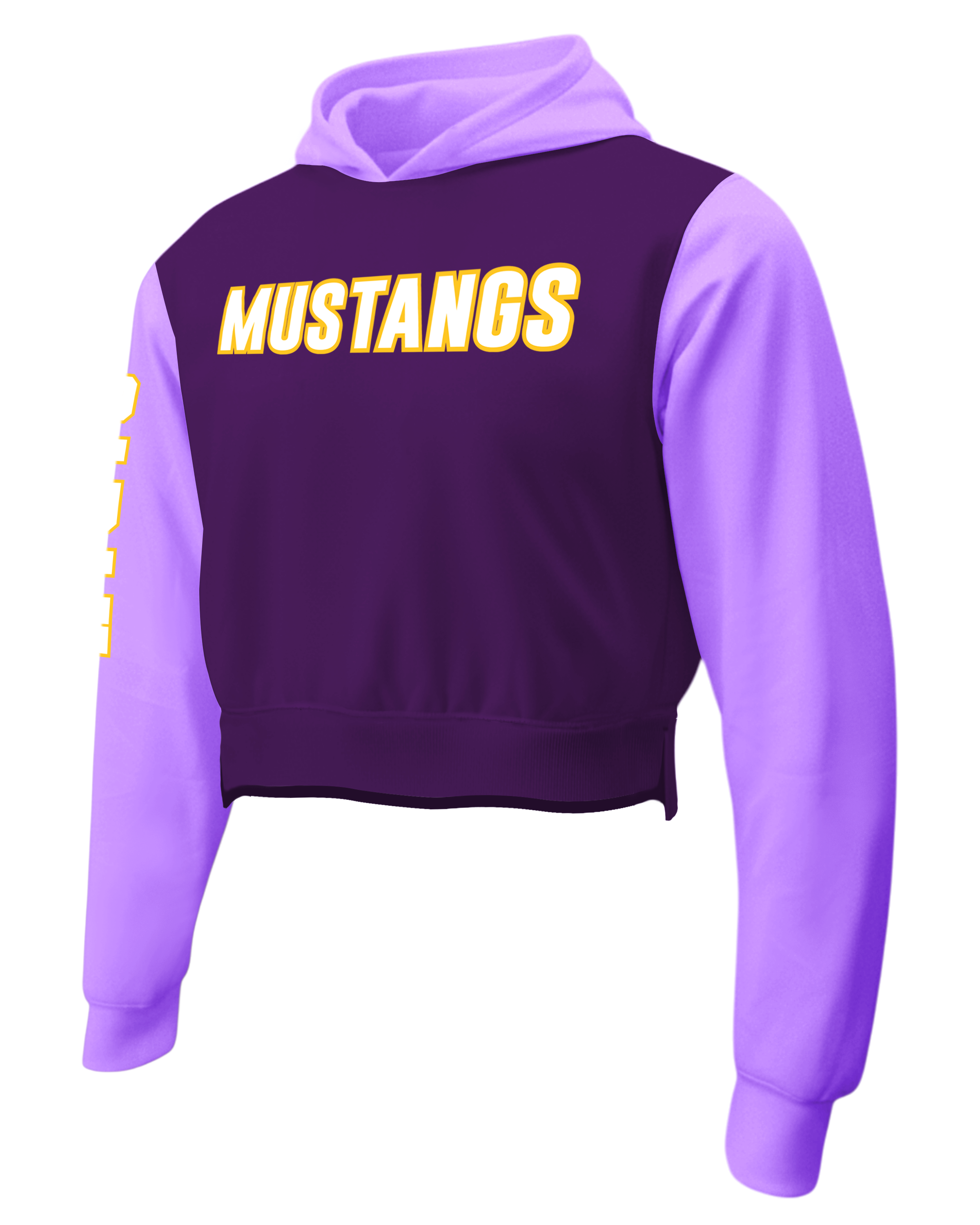 DYED Drifit Performance Crop Top Hoodie w/ Bottom Hem Slit