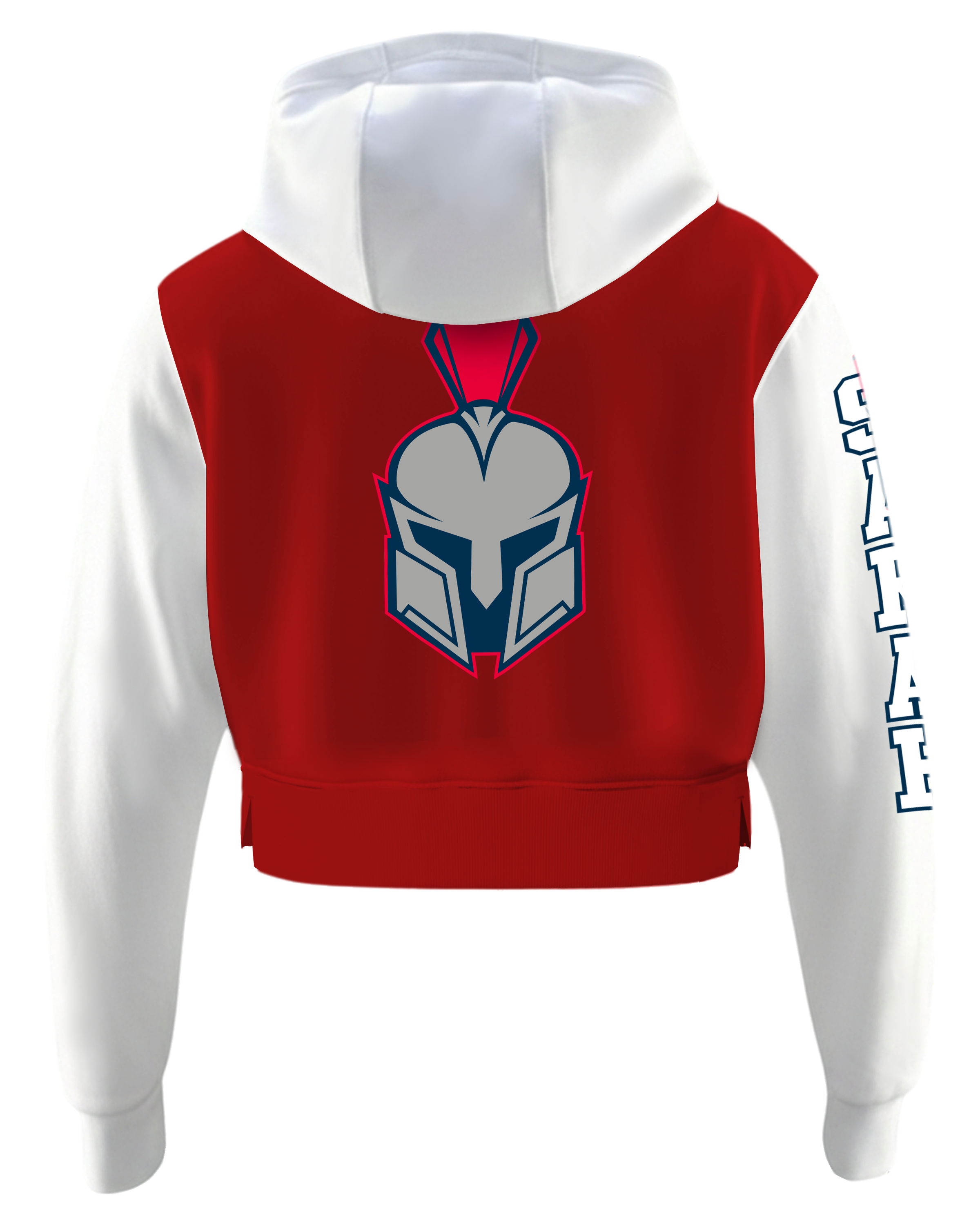 Dyed Heavy Performance Fleece Crop Top Hoodie with Bottom Hem Slit