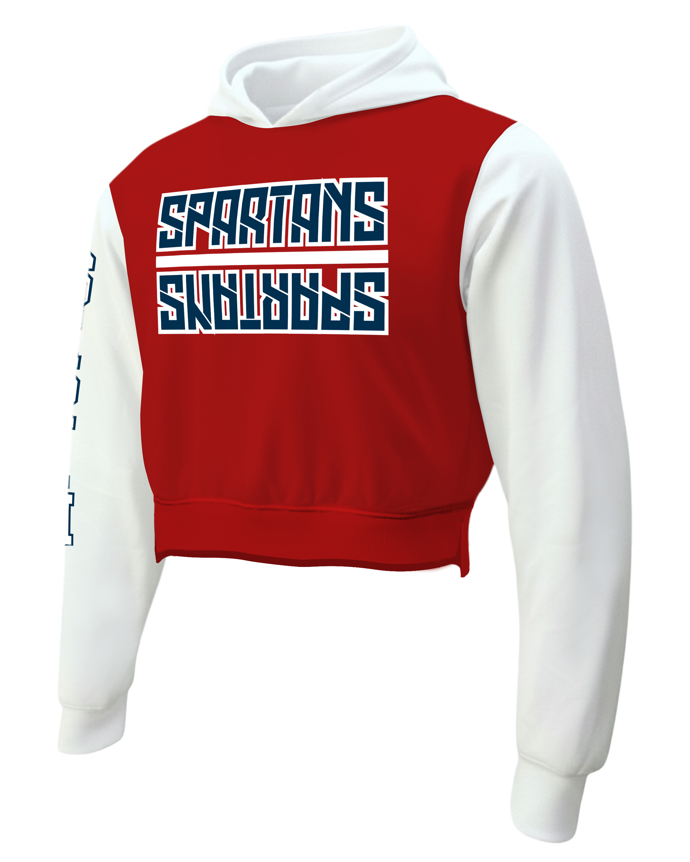 Dyed Heavy Performance Fleece Crop Top Hoodie with Bottom Hem Slit