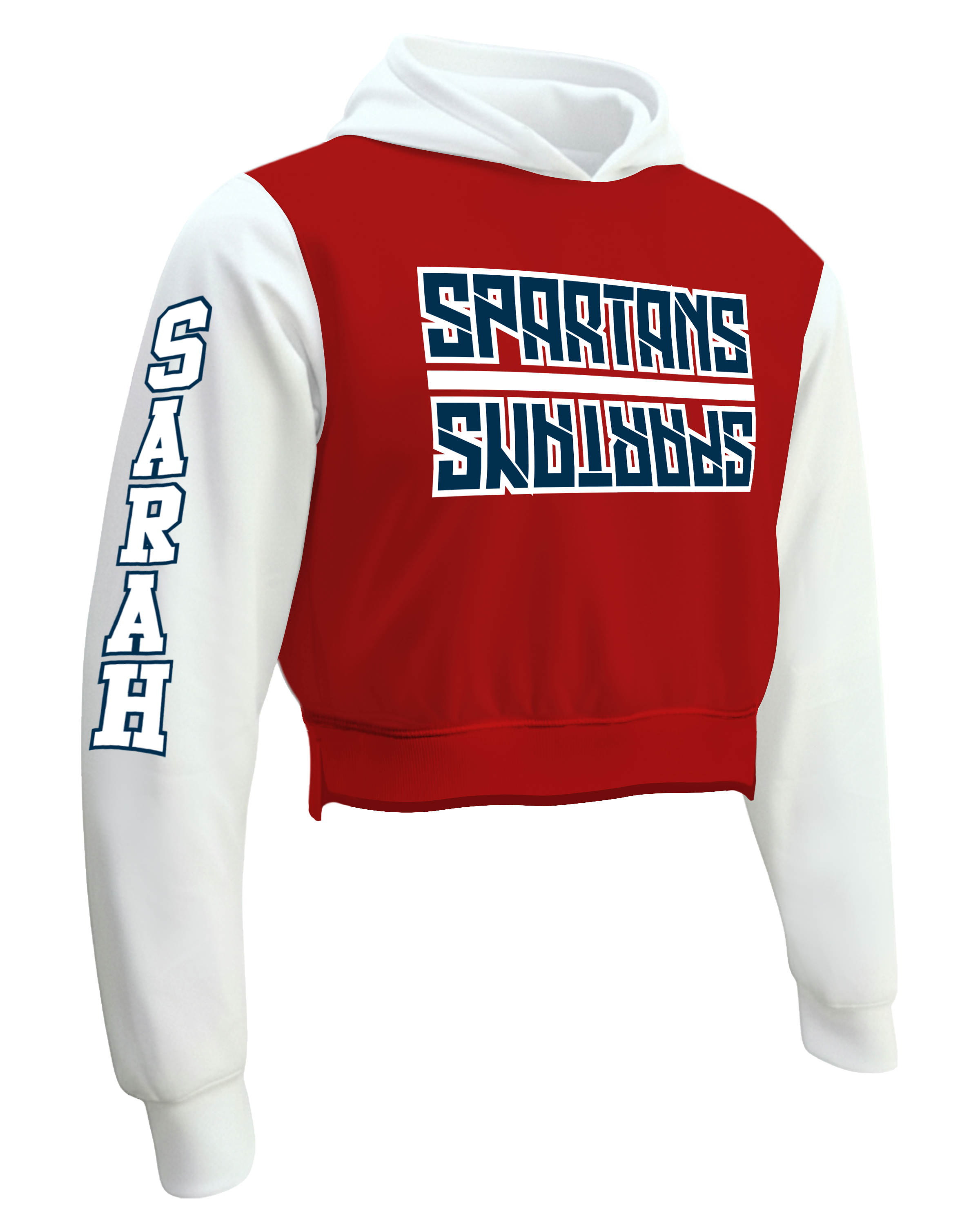 Dyed Heavy Performance Fleece Crop Top Hoodie with Bottom Hem Slit