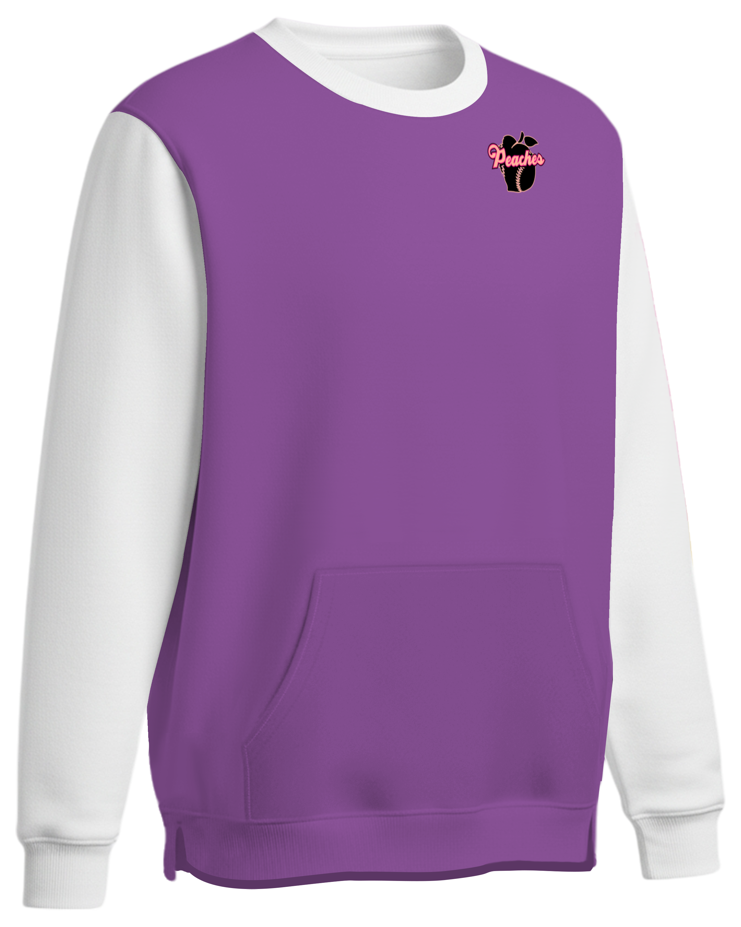 DYED Drifit Performance Pullover Crew Neck Sweatshirt w/ Front Pocket & Bottom Hem Slit