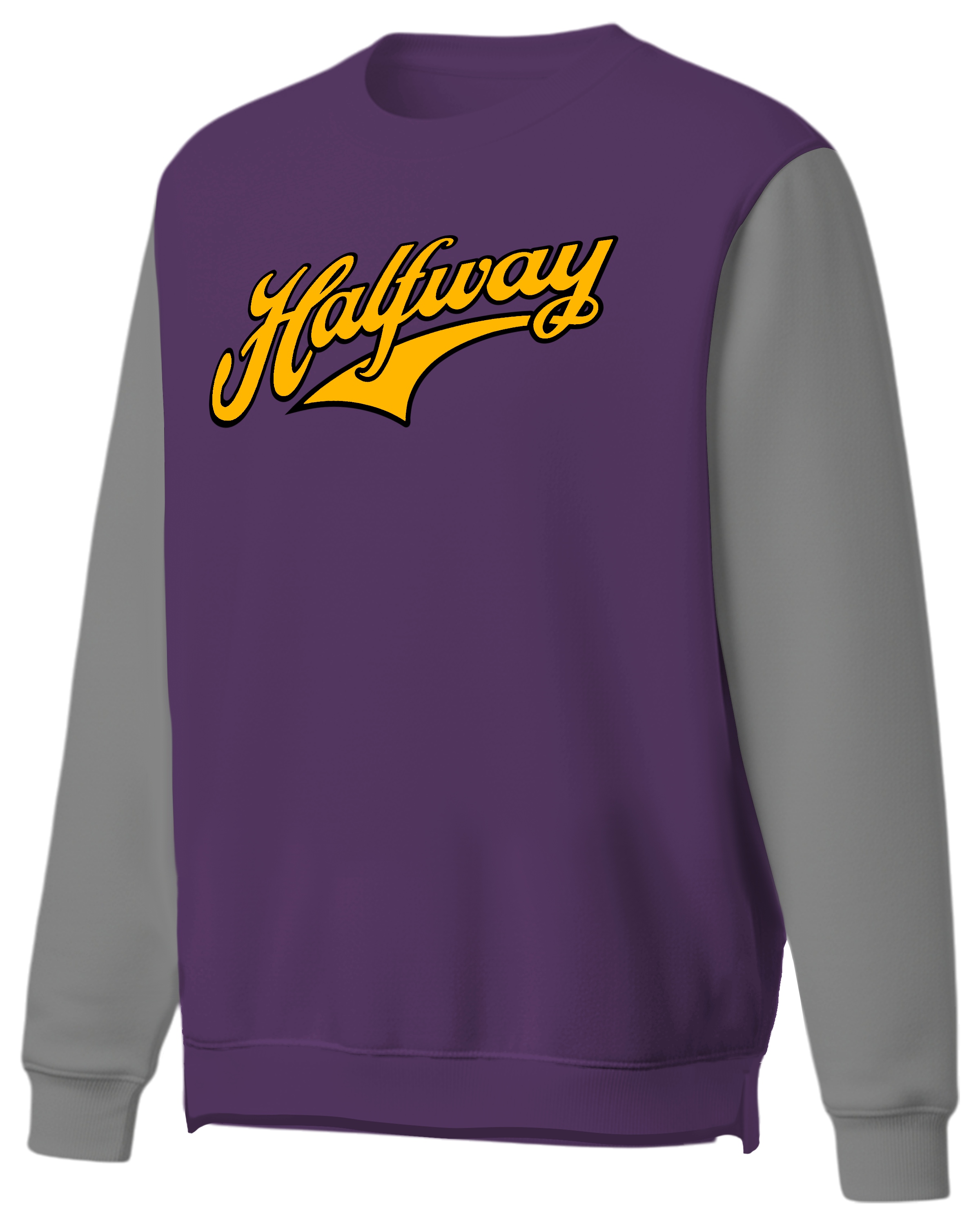 DYED Heavy Performance Fleece Crew Sweatshirt w/ Bottom Hem Slit