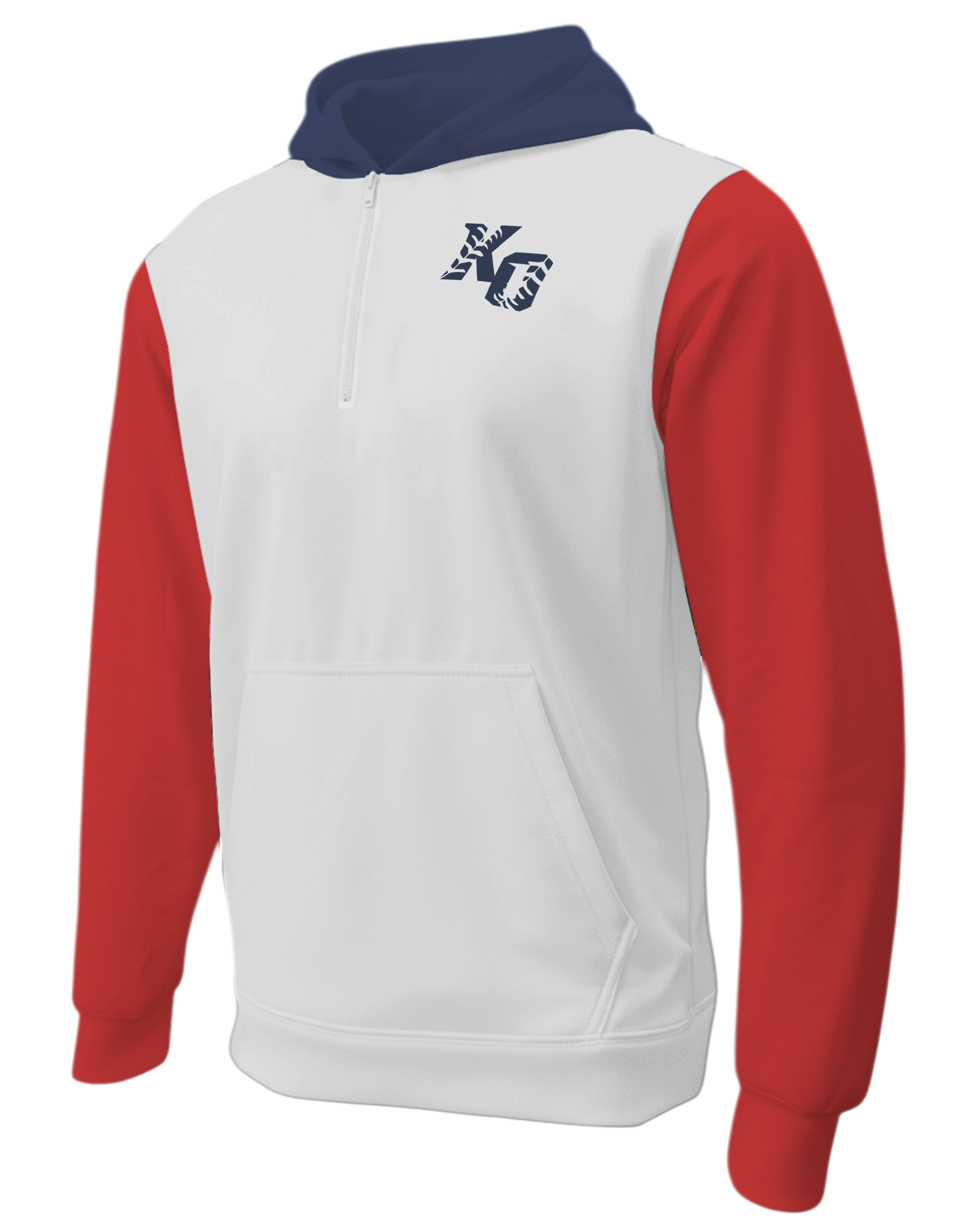 DYED Heavy Performance 1/4 Zip Fleece Hoodie  w/ Front Pocket