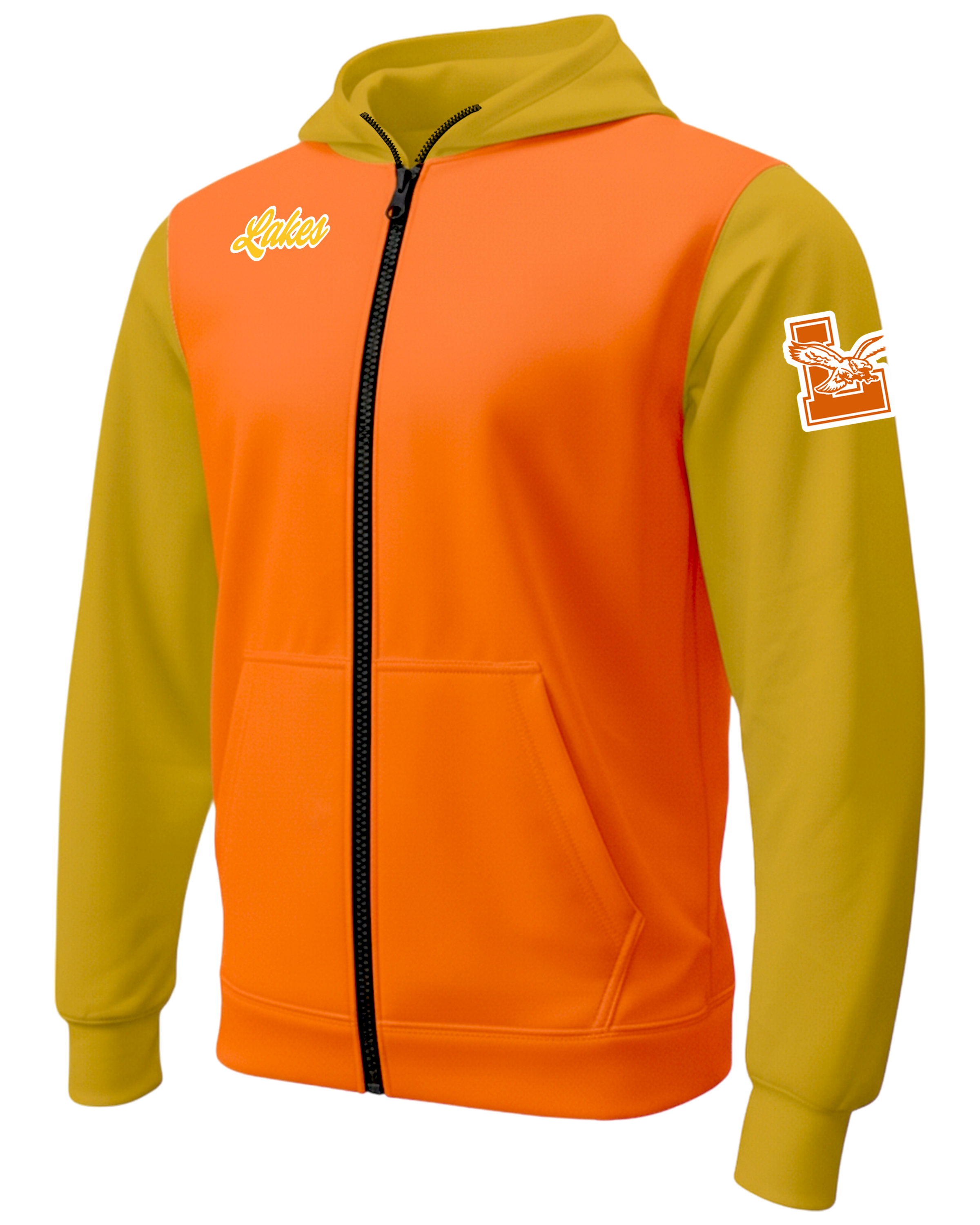 DYED Brushed Peformance Full Zip Fleece Hoodie w/ Front Pocket