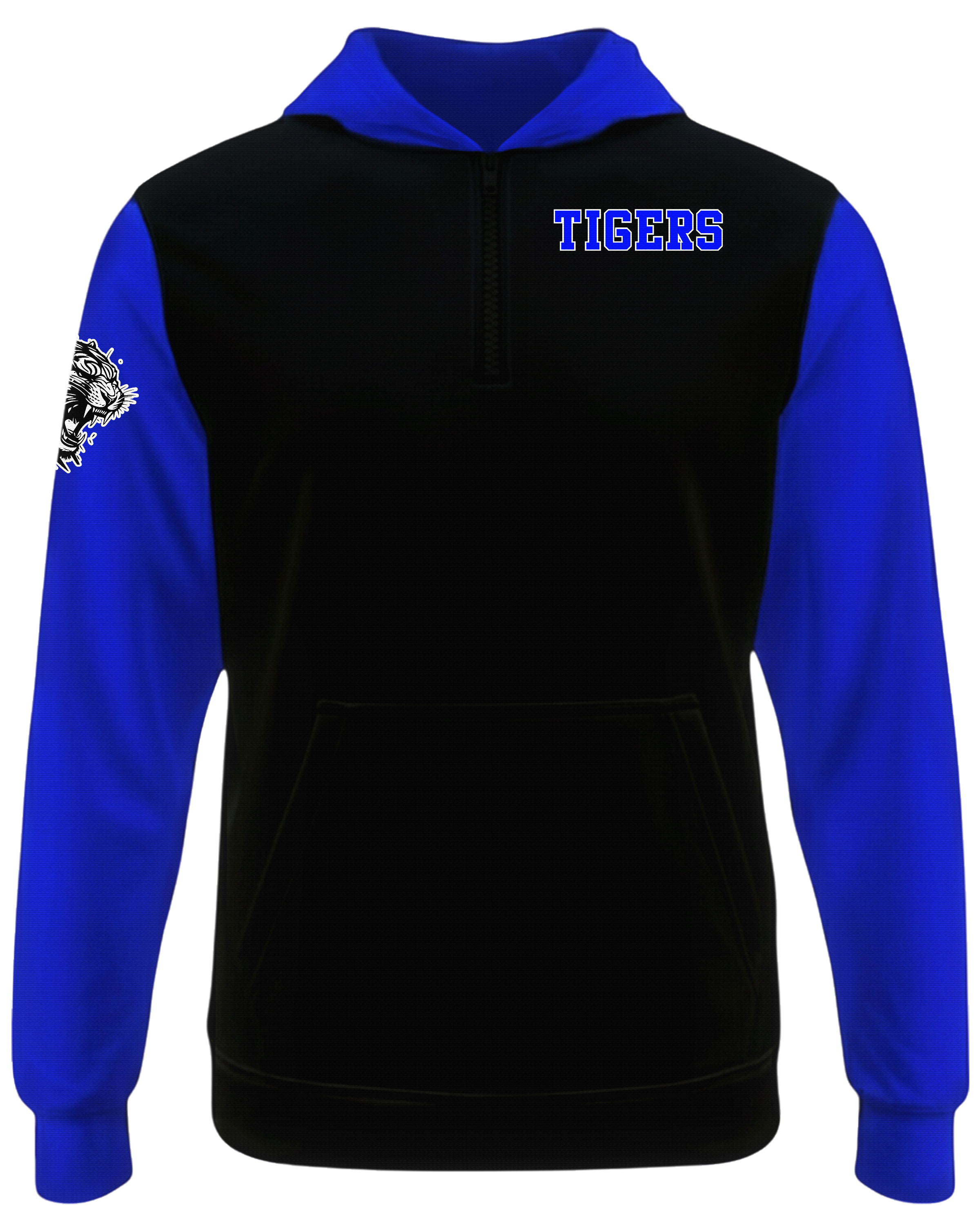 DYED Brushed Peformance 1/4 Zip Fleece Hoodie w/ Front Pocket