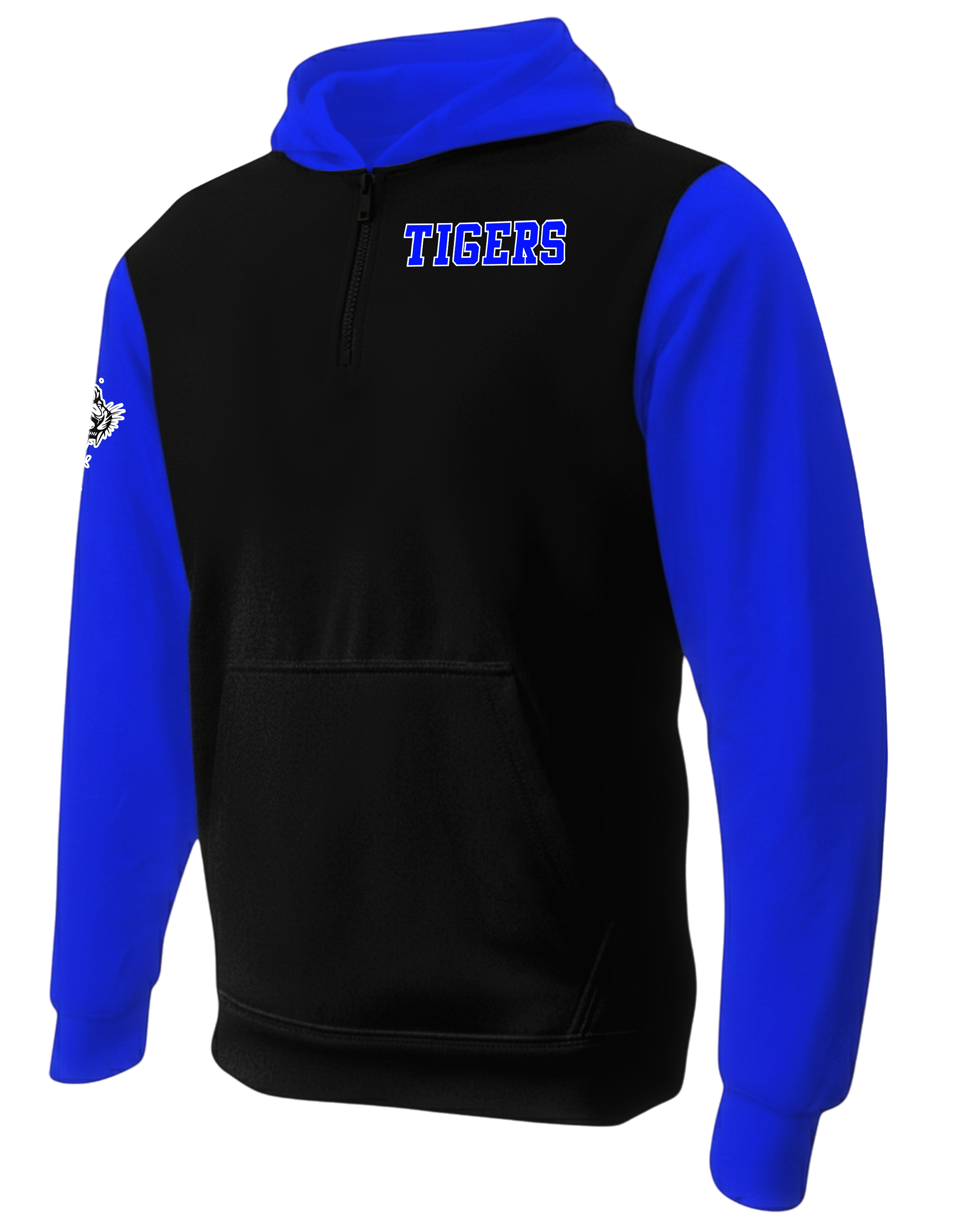 DYED Brushed Peformance 1/4 Zip Fleece Hoodie w/ Front Pocket