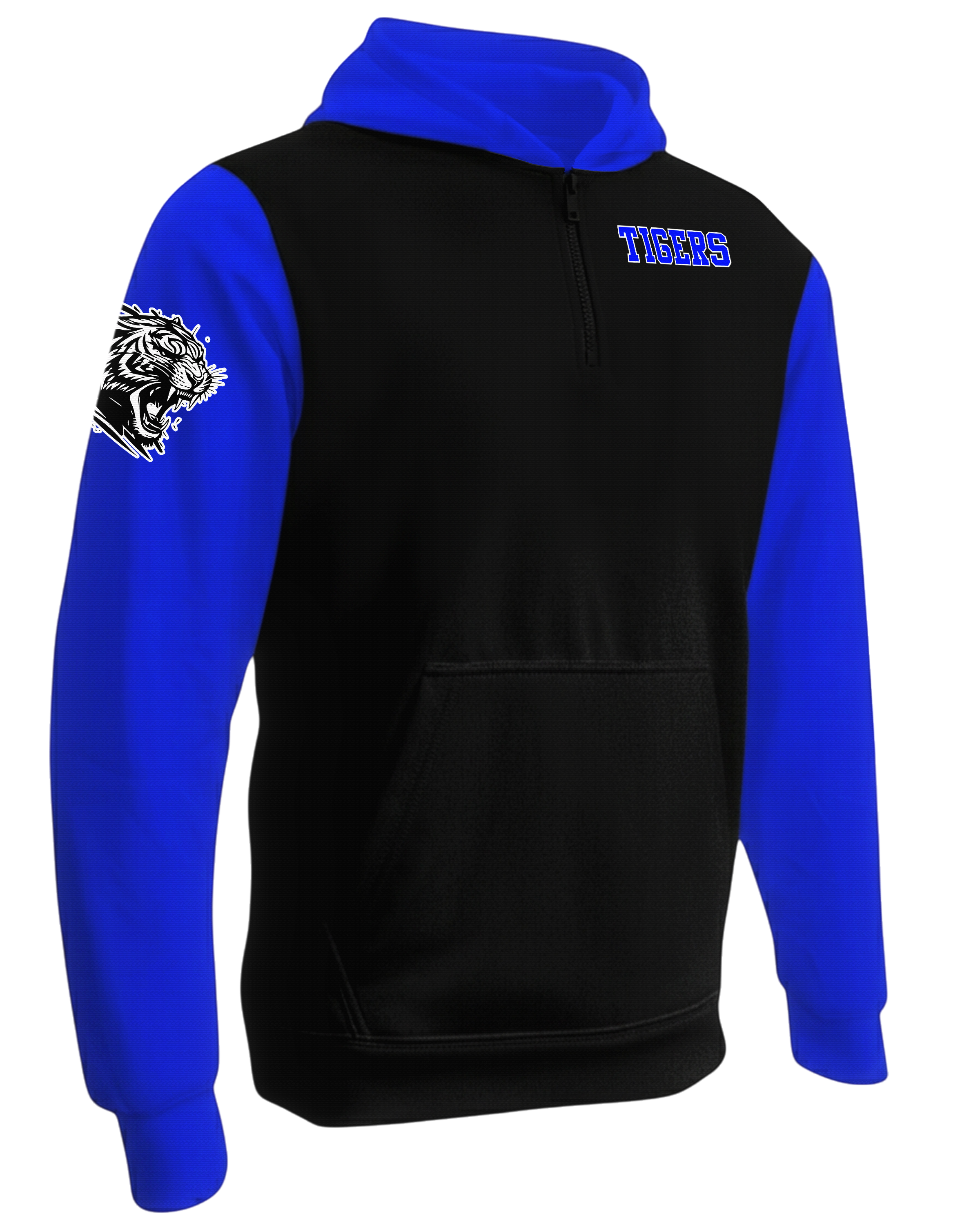 DYED Brushed Peformance 1/4 Zip Fleece Hoodie w/ Front Pocket