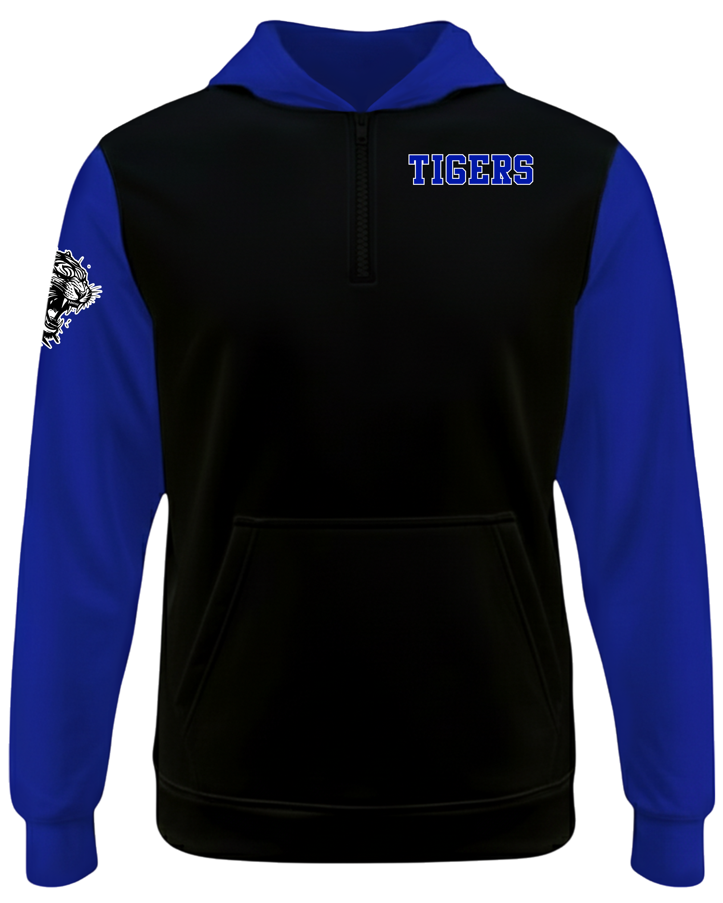 DYED Brushed Peformance 1/4 Zip Fleece Hoodie w/ Front Pocket