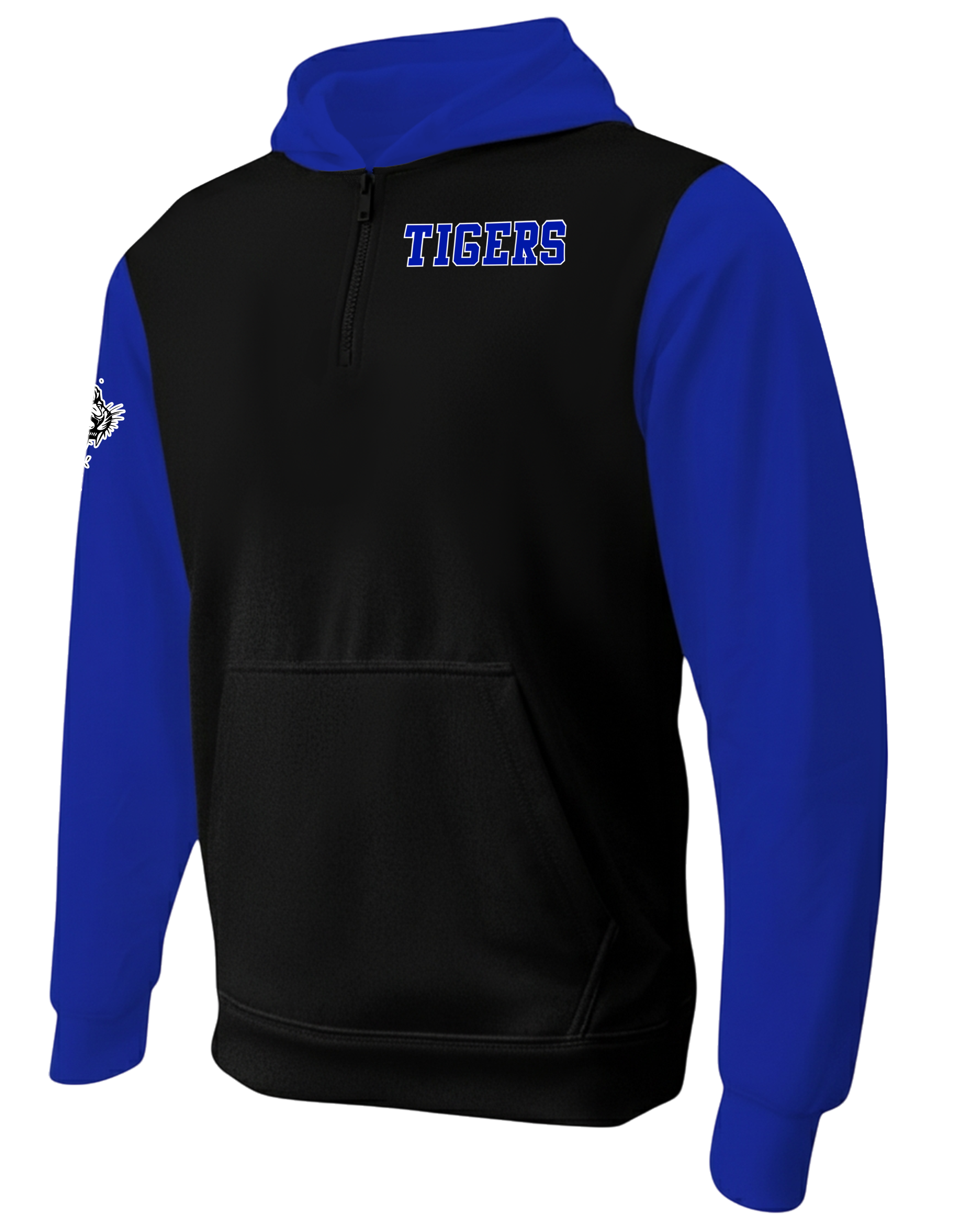 DYED Brushed Peformance 1/4 Zip Fleece Hoodie w/ Front Pocket