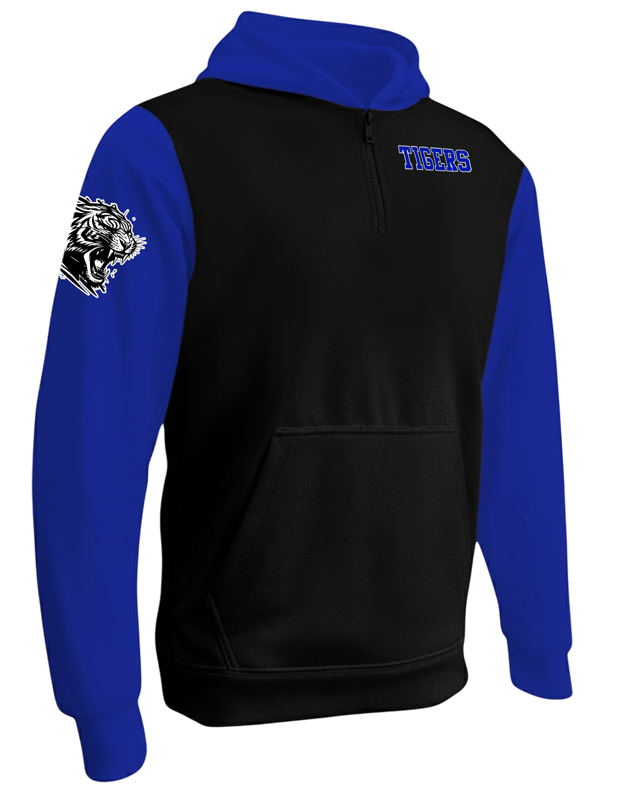 DYED Brushed Peformance 1/4 Zip Fleece Hoodie w/ Front Pocket