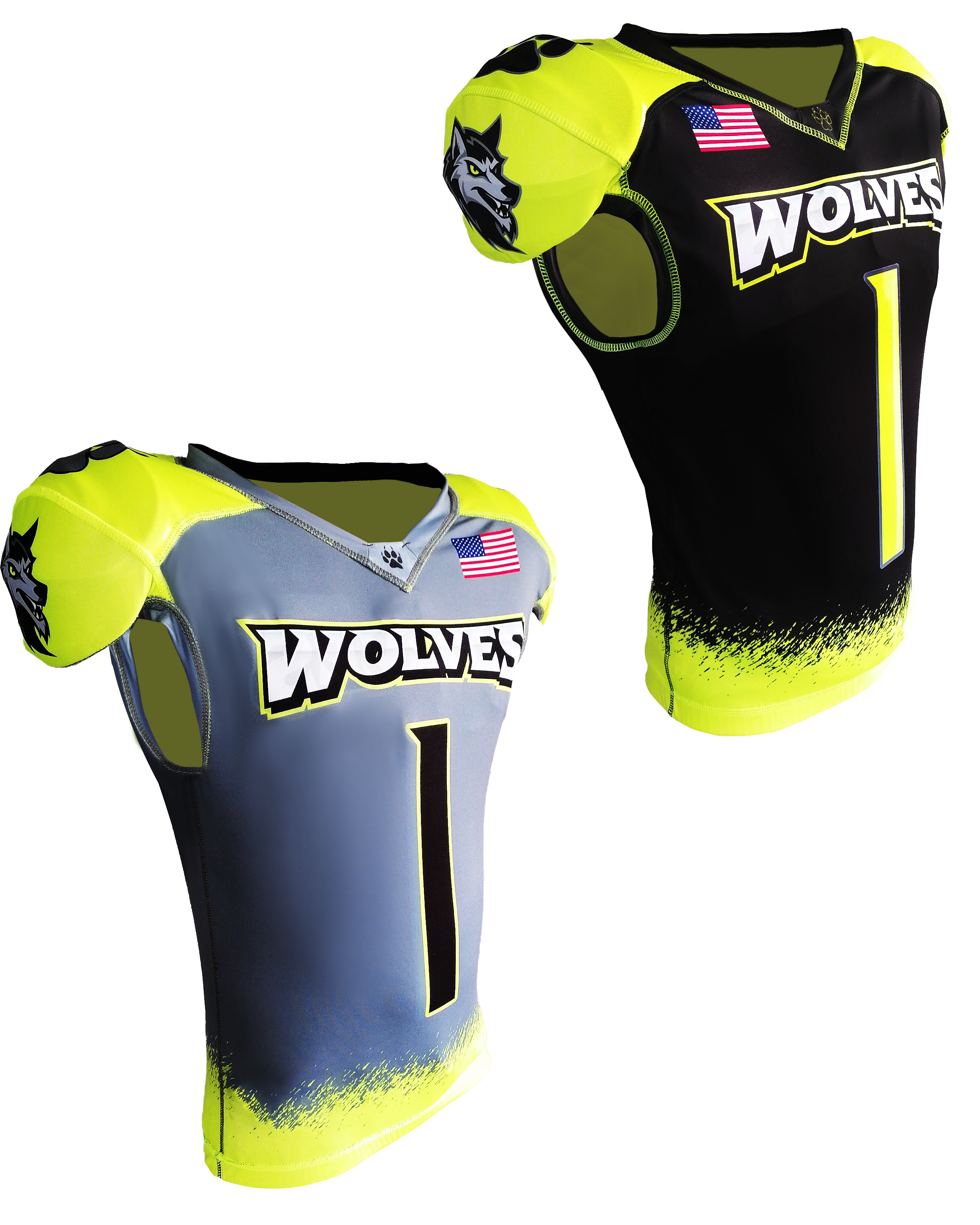 Captain Wasitcut Form Fit Single-Ply Reversible Football Jersey