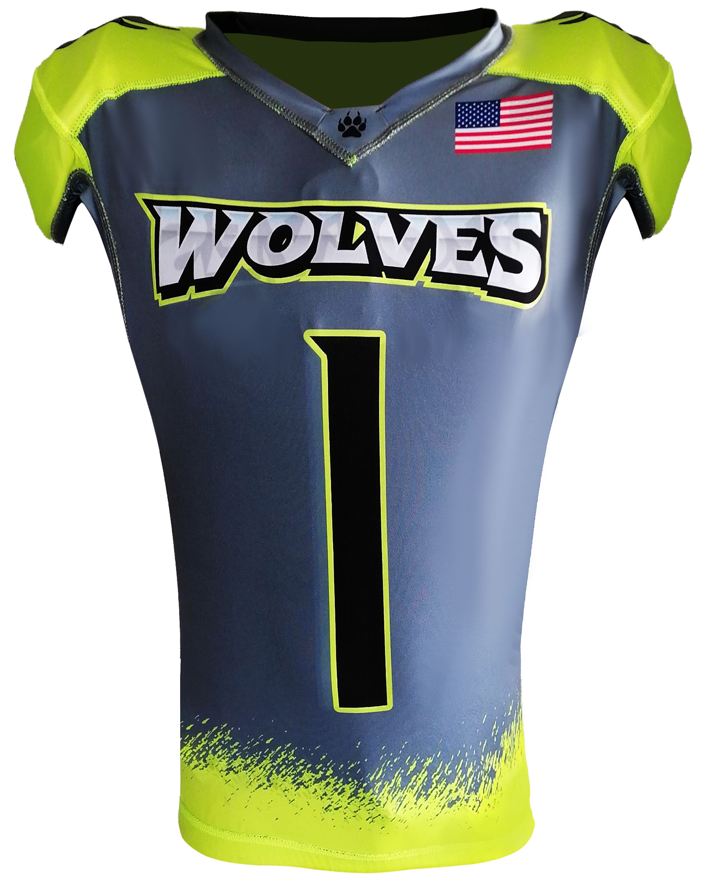Captain Wasitcut Form Fit Single-Ply Reversible Football Jersey
