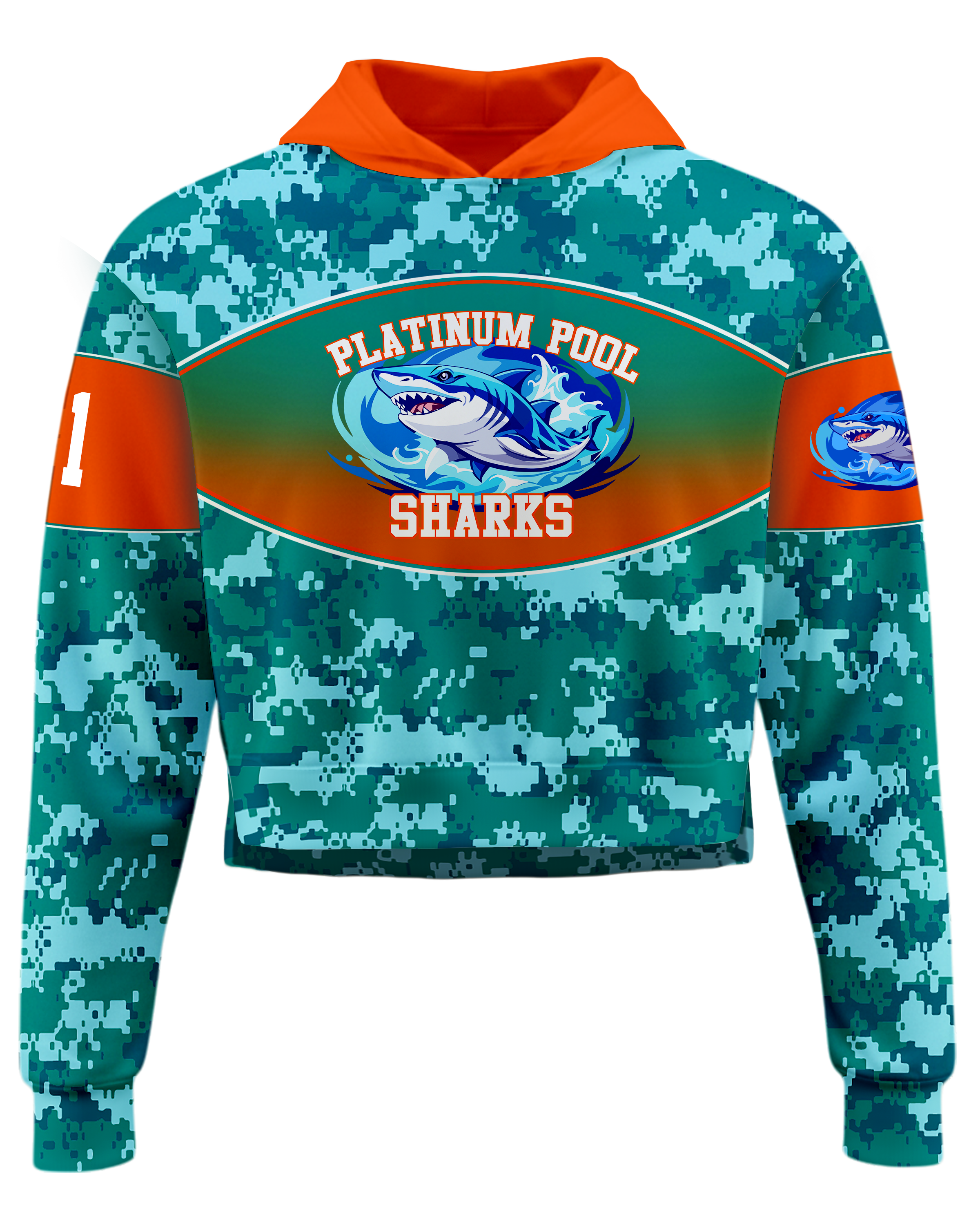 Heavy Performance Fleece Crop Top Hoodie with Bottom Hem Slit