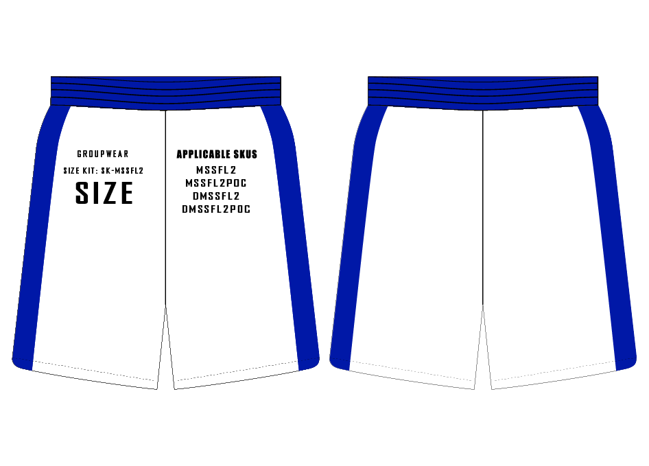 Full Length Training Shorts Size Samples