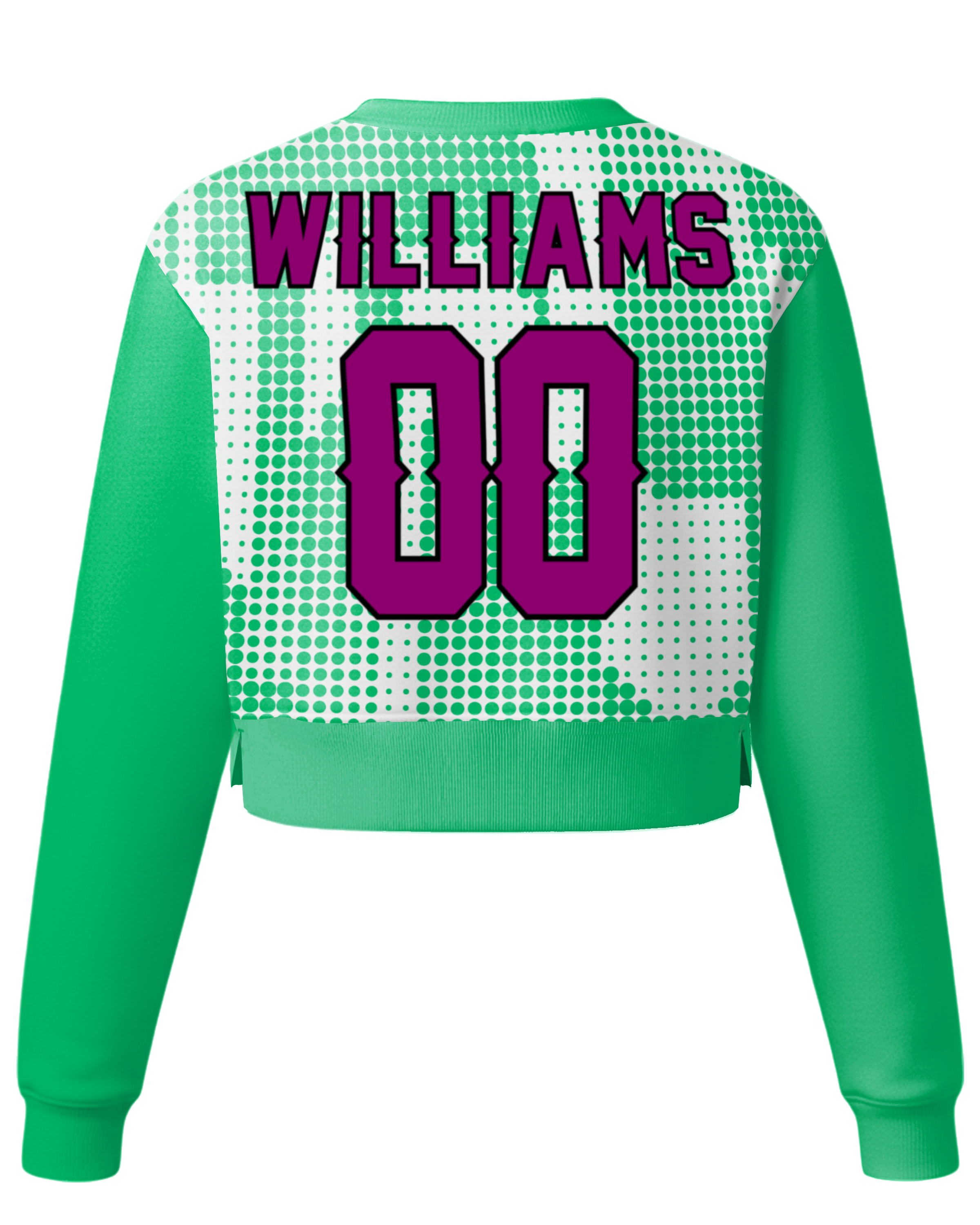 Drifit Performance Pullover Crew Crop Top w/ Bottom Split Cuff