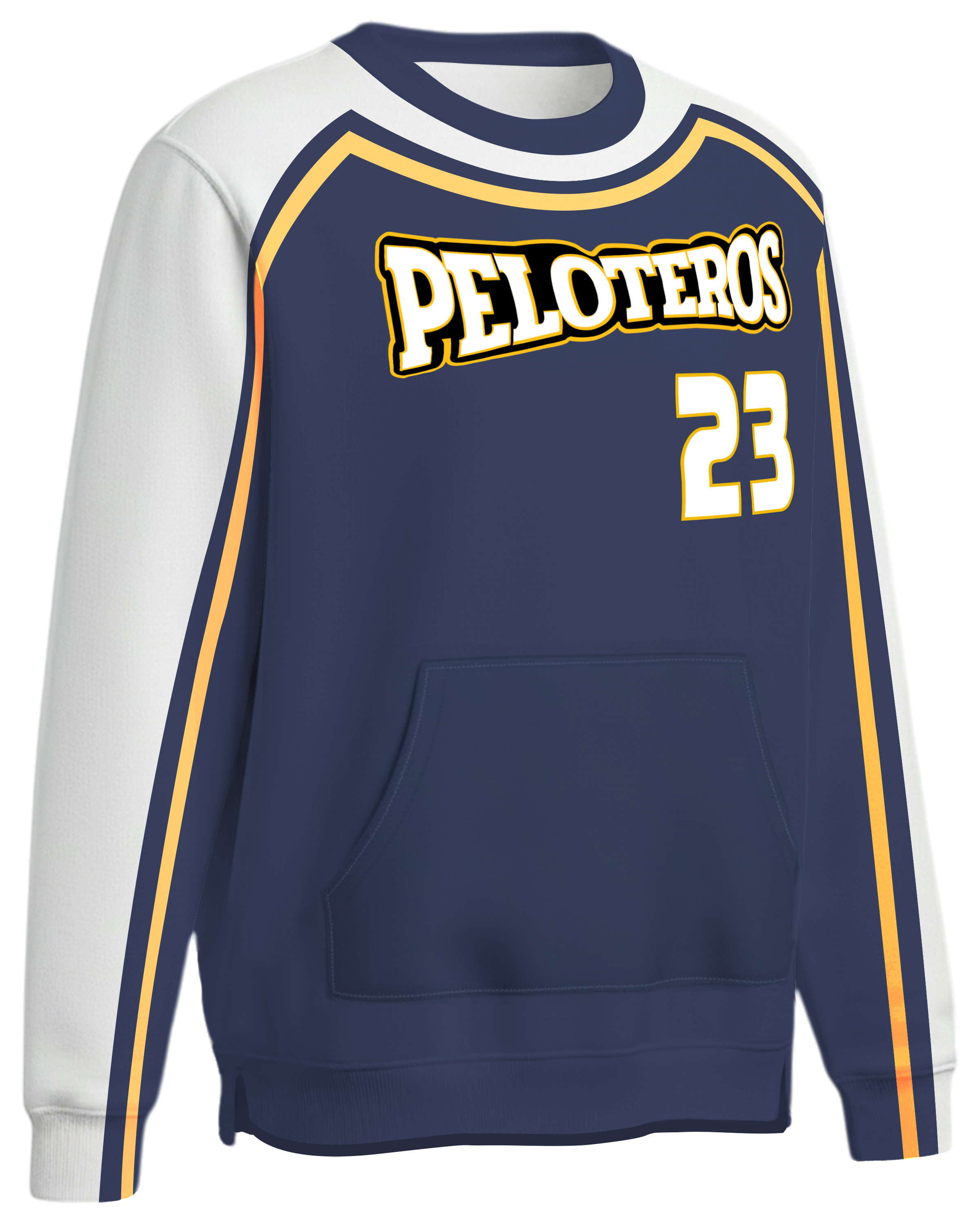 Heavy Performance Fleece Crew Sweatshirt w/ Front Pocket  & Bottom Hem Slit