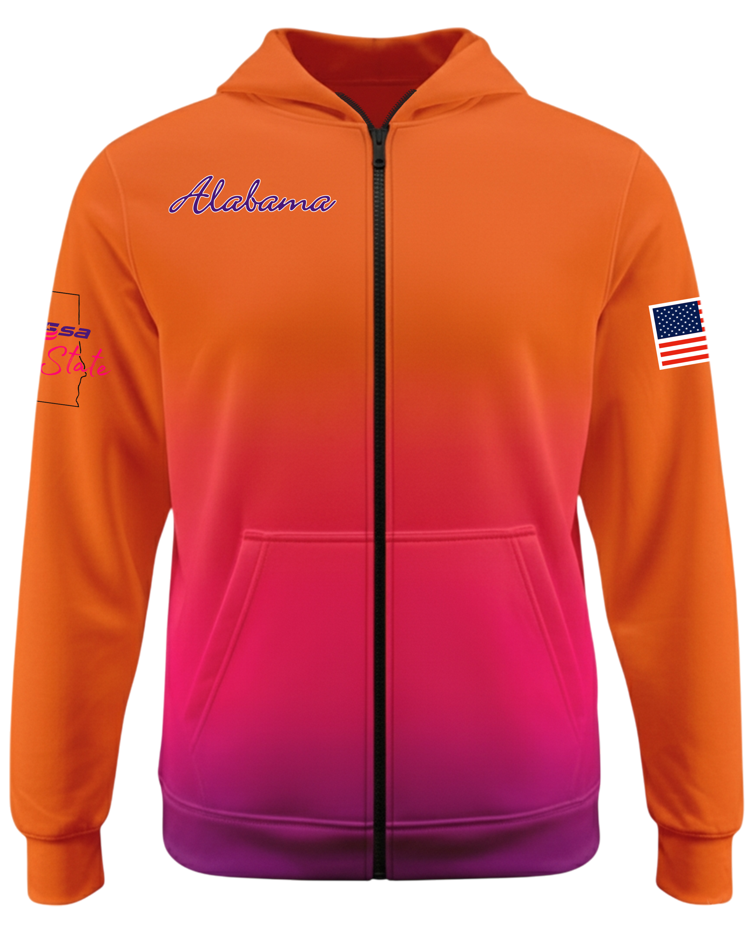 Brushed Performance Full Zip Fleece Hoodie w/ Front Pocket