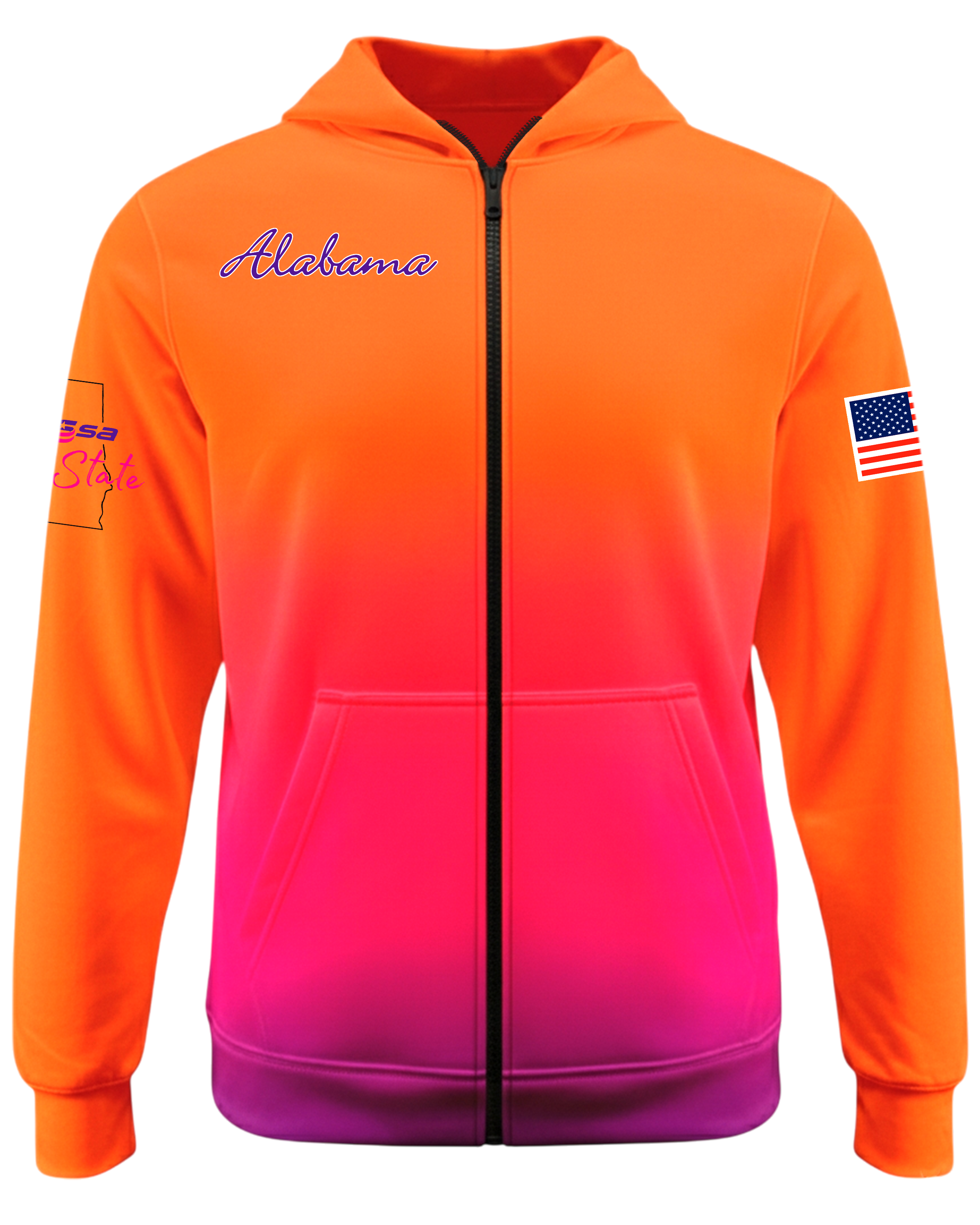 Brushed Performance Full Zip Fleece Hoodie w/ Front Pocket