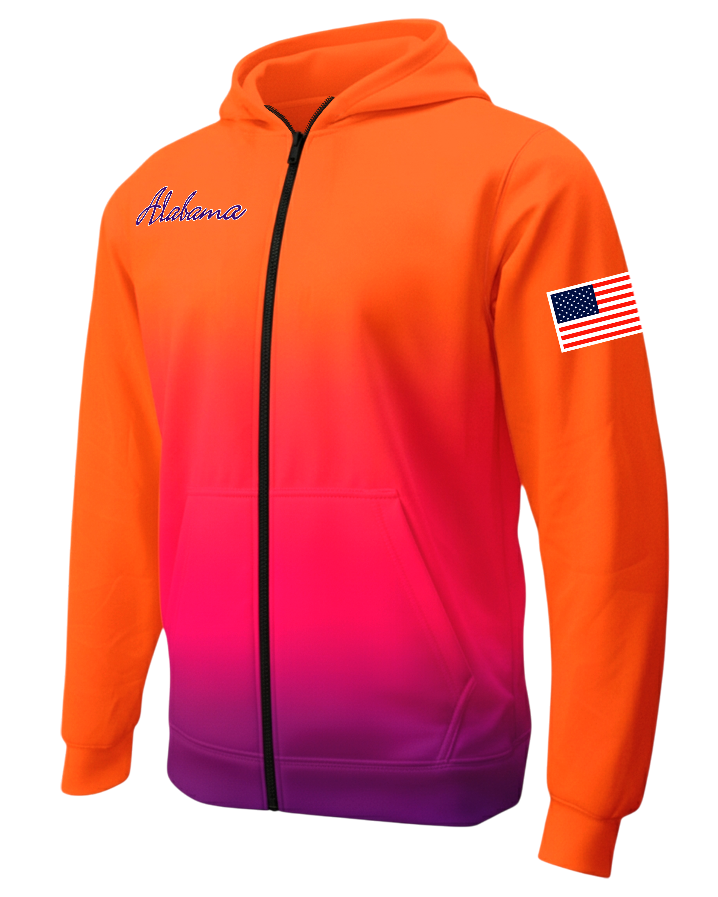 Brushed Performance Full Zip Fleece Hoodie w/ Front Pocket