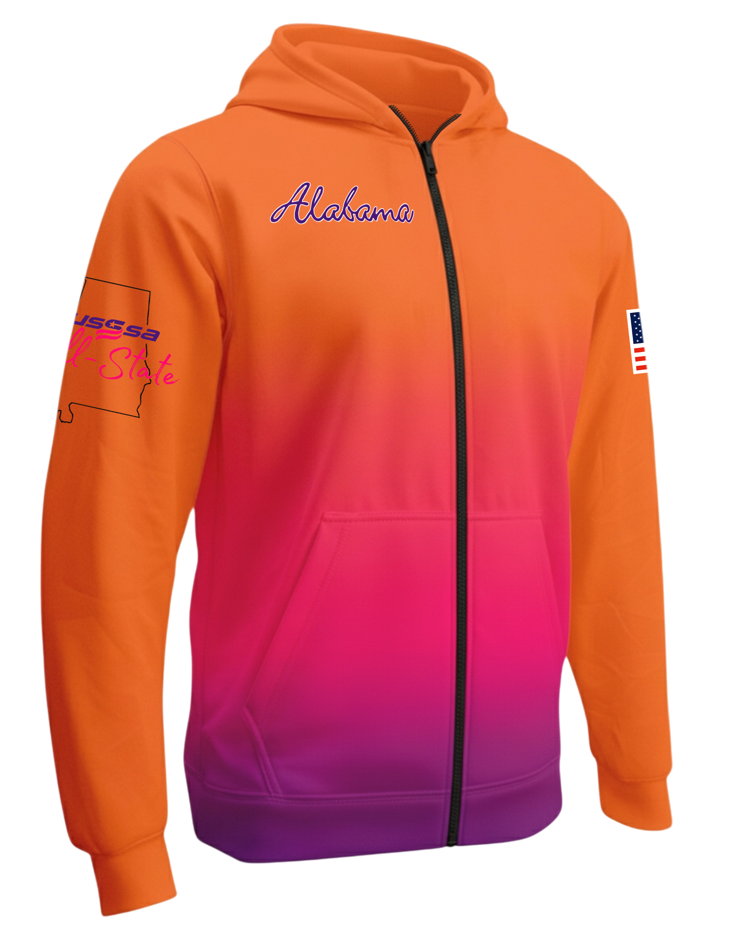 Brushed Performance Full Zip Fleece Hoodie w/ Front Pocket