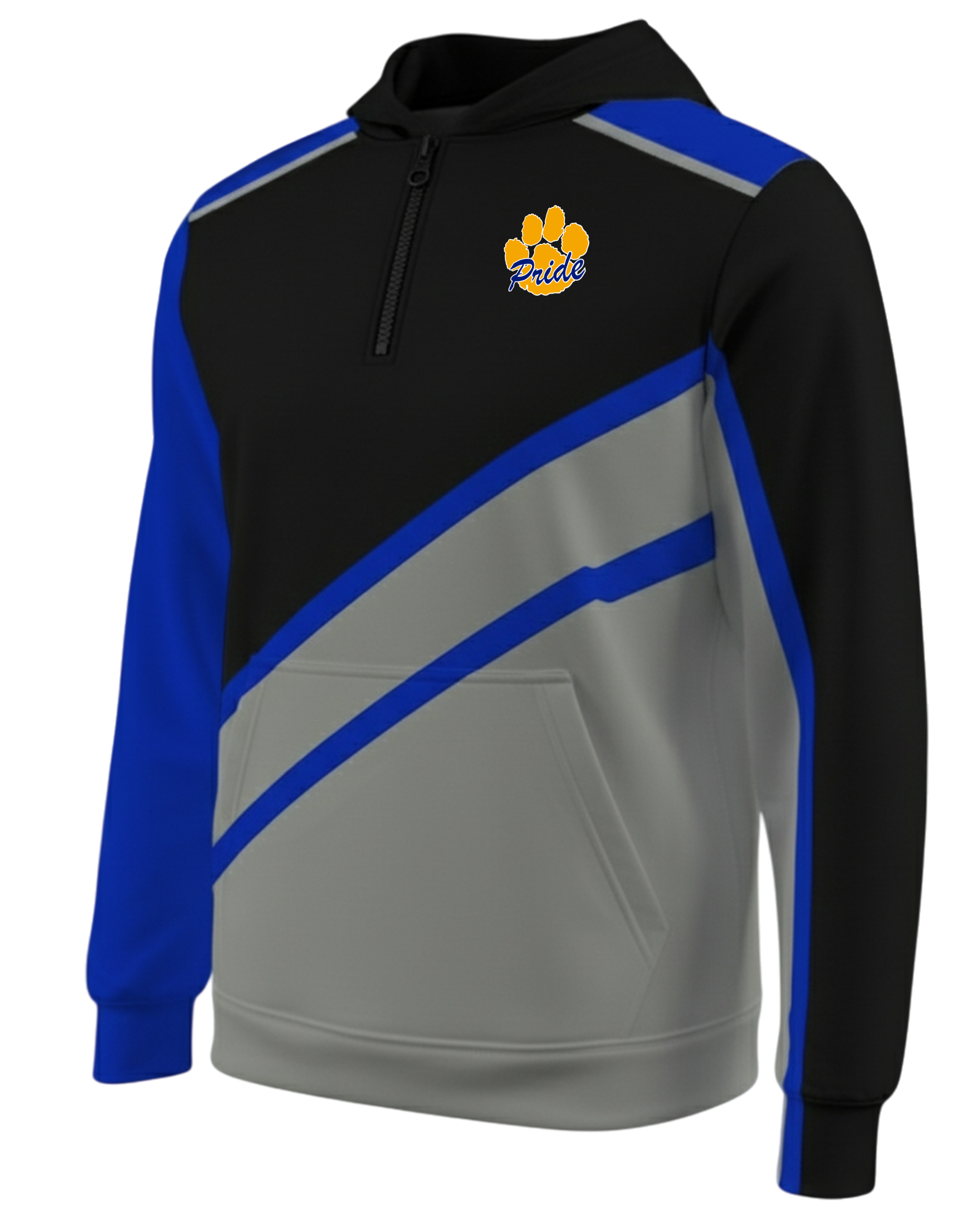 Brushed Performance 1/4 Zip Fleece Hoodie w/ Front Pocket